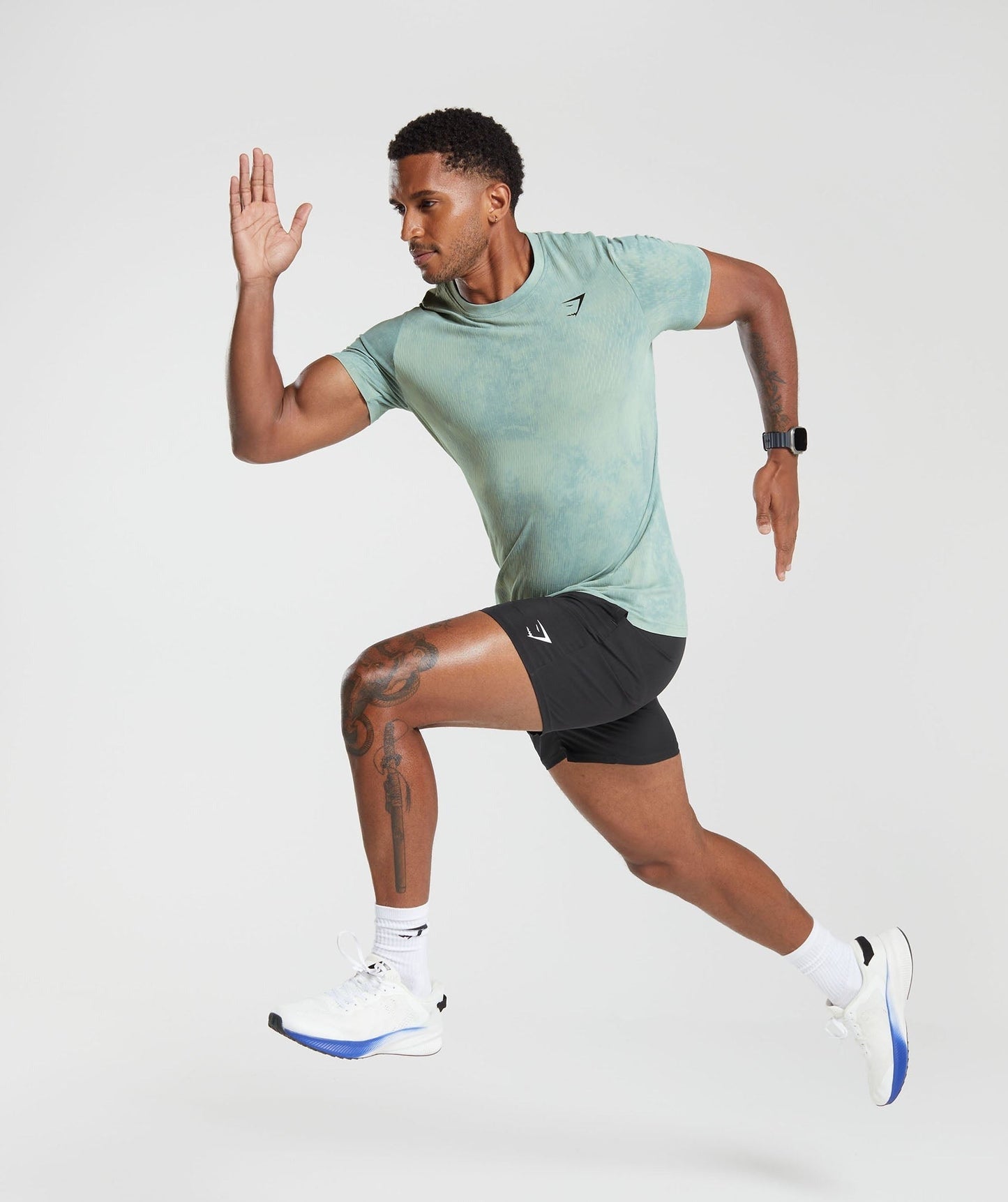 Gymshark Washed Seamless T-Shirt - Blue