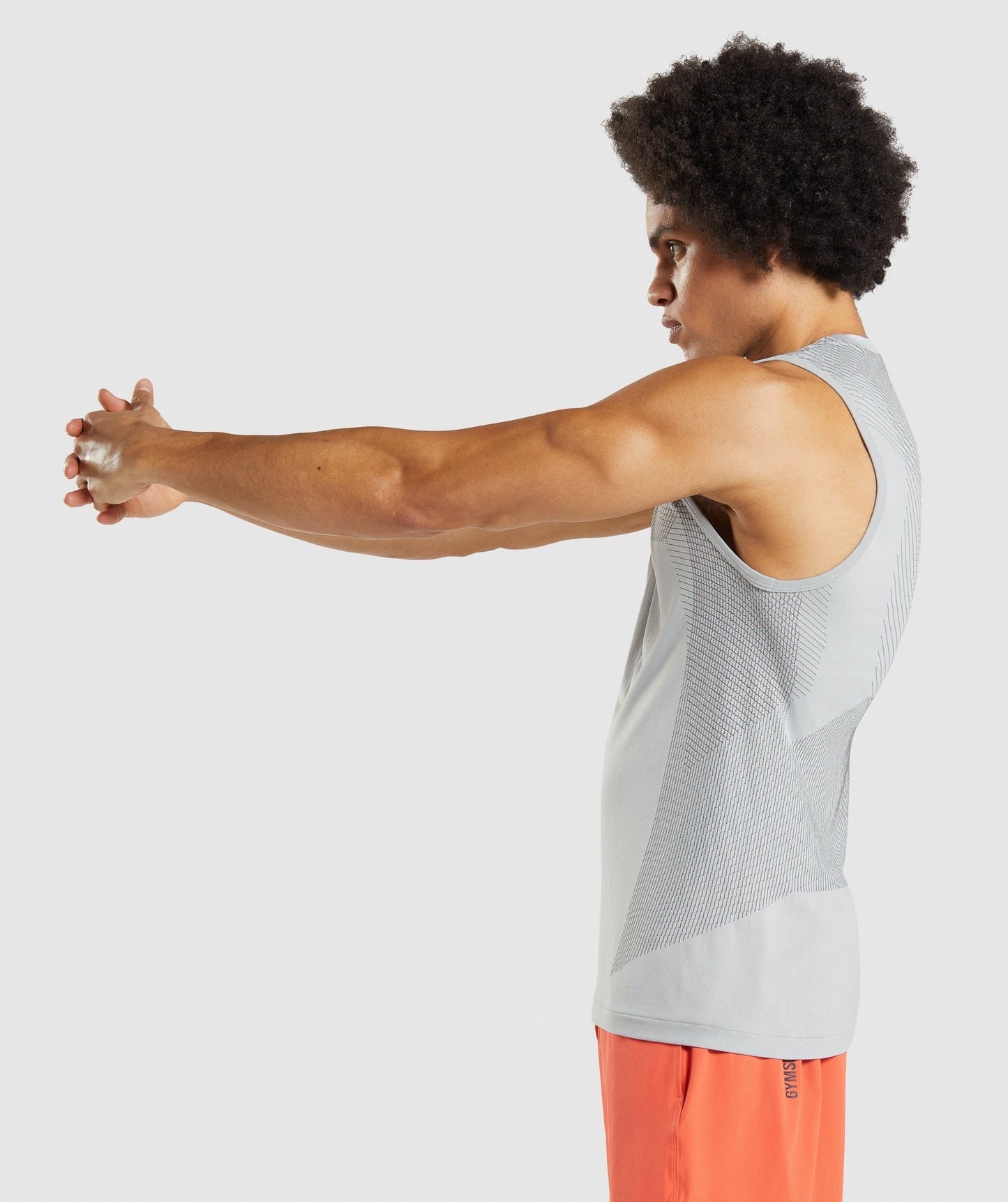 Gymshark Apex Seamless Tank - Light Grey/Onyx Grey
