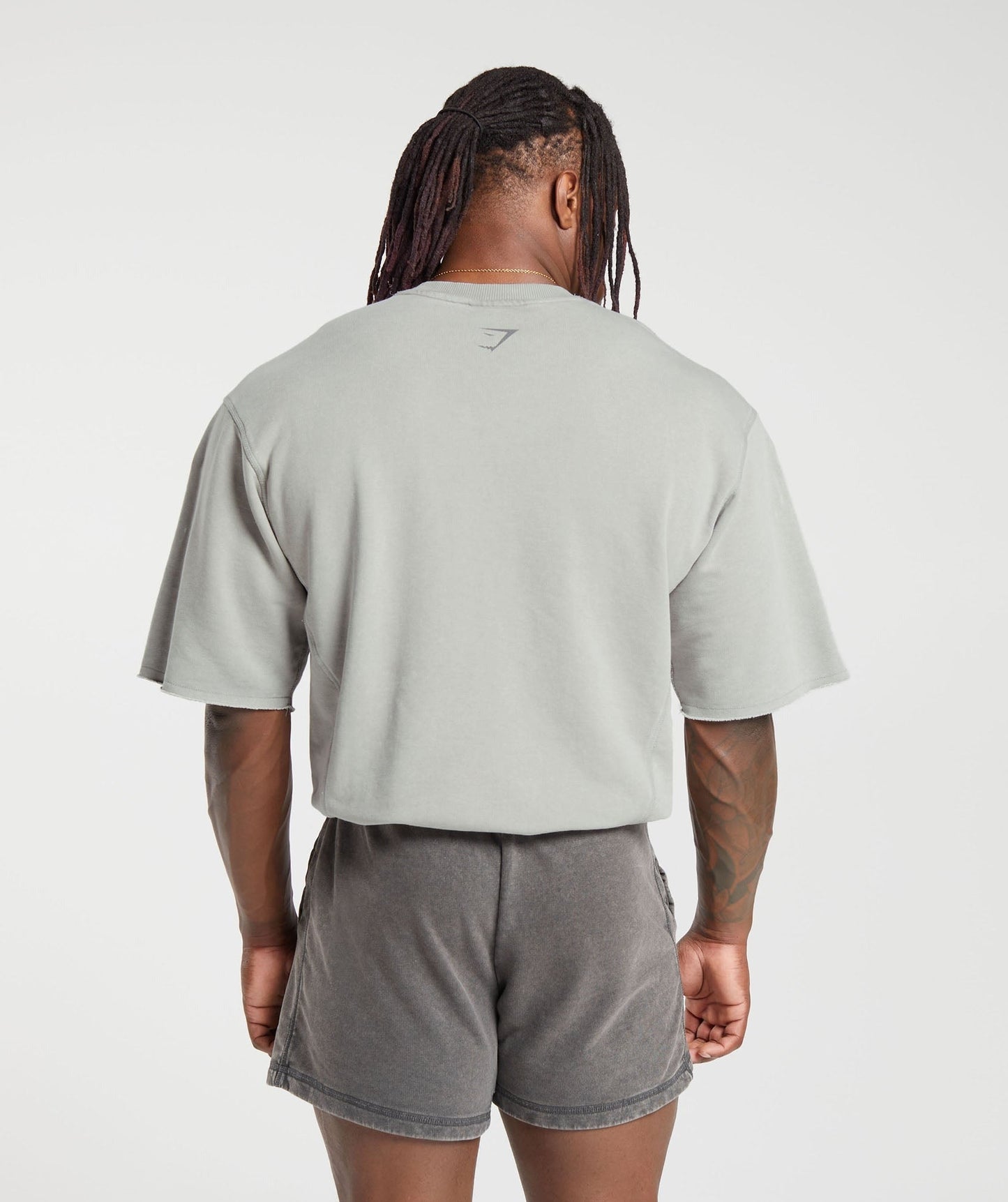 Gymshark Heritage Washed Short Sleeve Crew - Smokey Grey