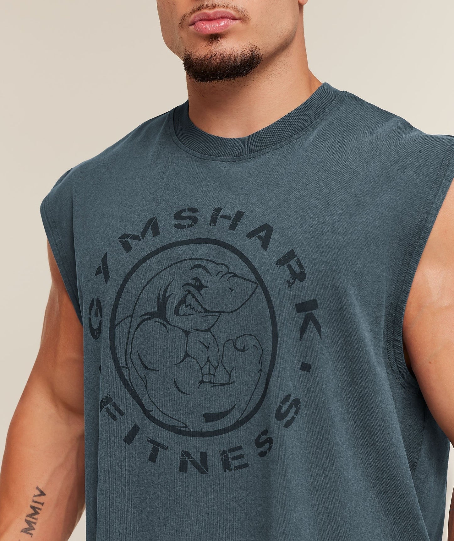 Gymshark Vintage Legacy Tank - Stealth Blue