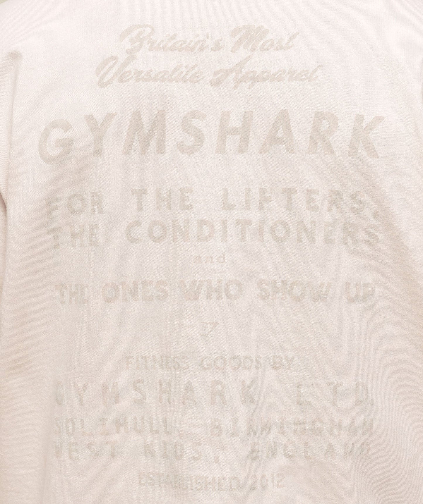Gymshark For The Lifters Boxy T-Shirt - Oat White