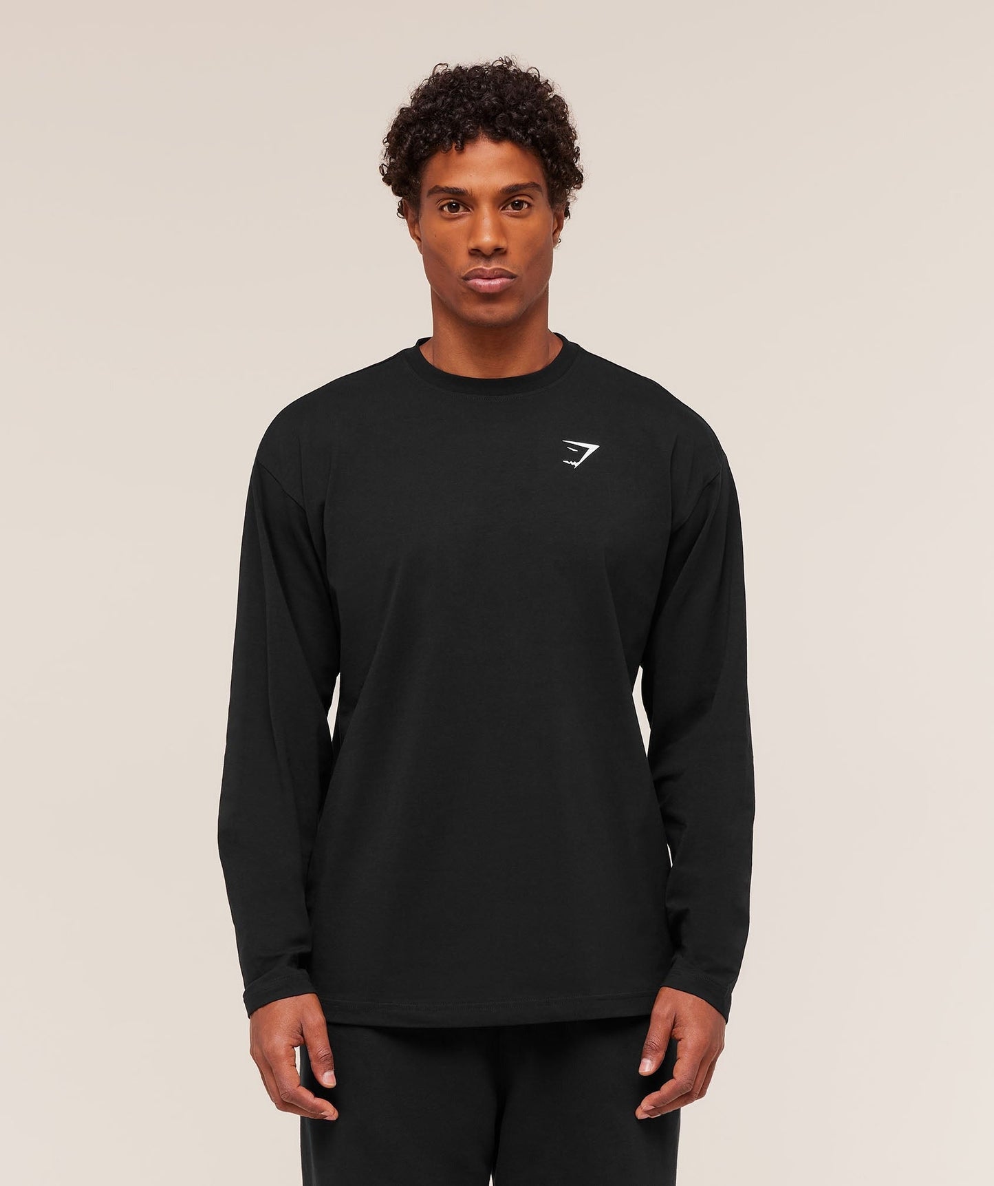 Gymshark Essential Oversized Long Sleeve T-Shirt - Black