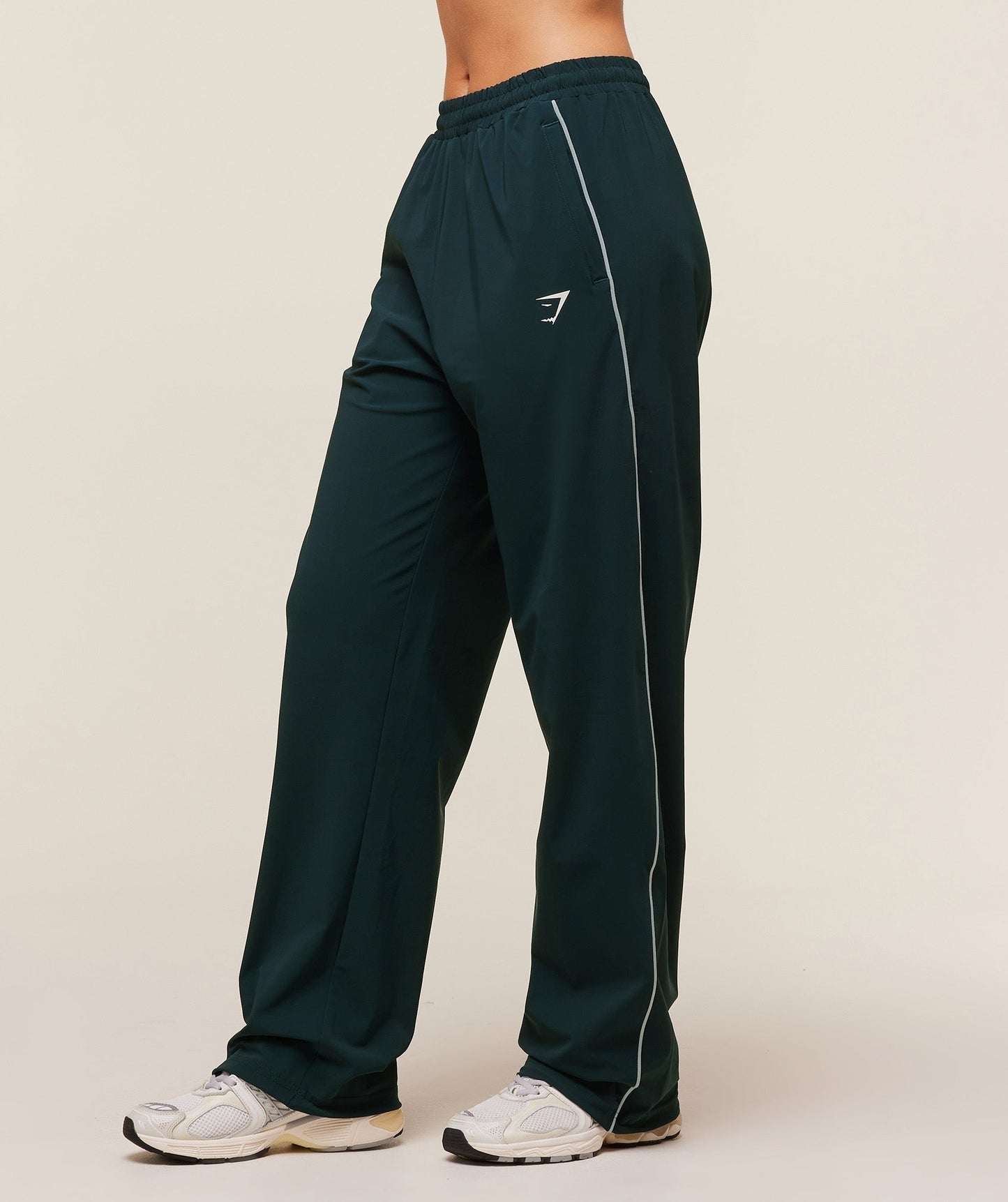 Gymshark Stitch Feature Woven Pants - Deep Petrol Blue/Smoke Blue