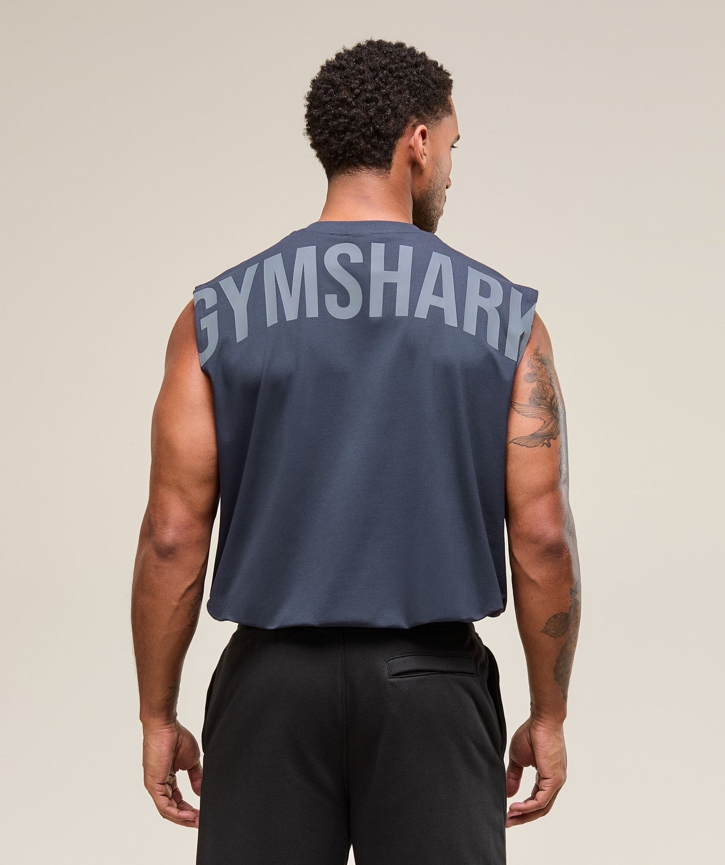 Gymshark Power Cut Off Tank - Heavy Blue