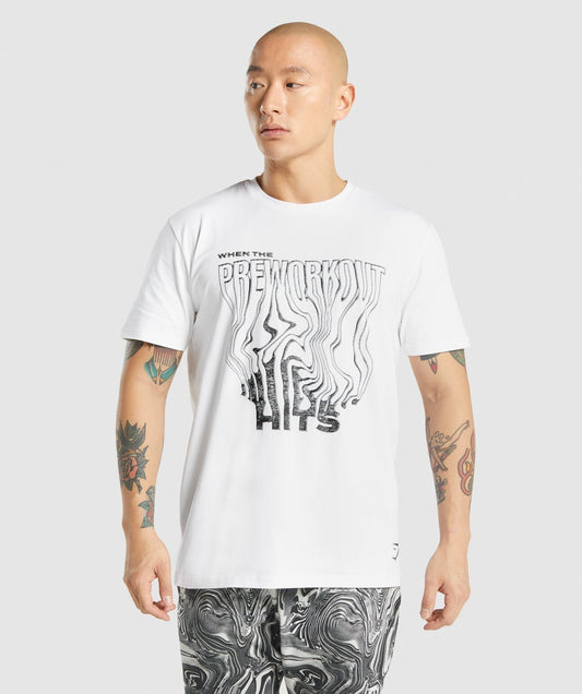 Gymshark Pre-Workout T-Shirt - White