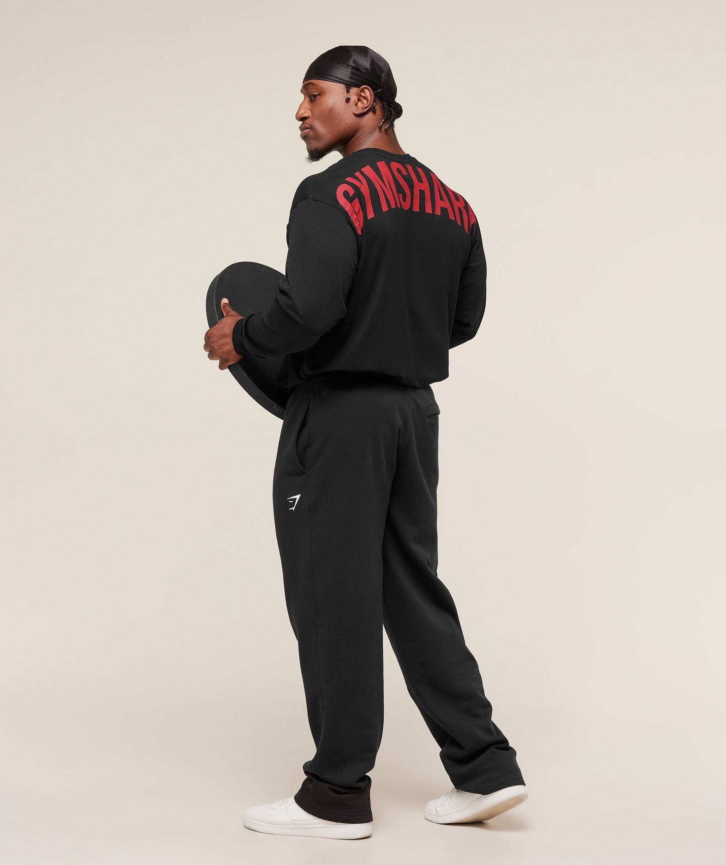 Gymshark Power Long Sleeve T-Shirt - Black/Conditioning Red