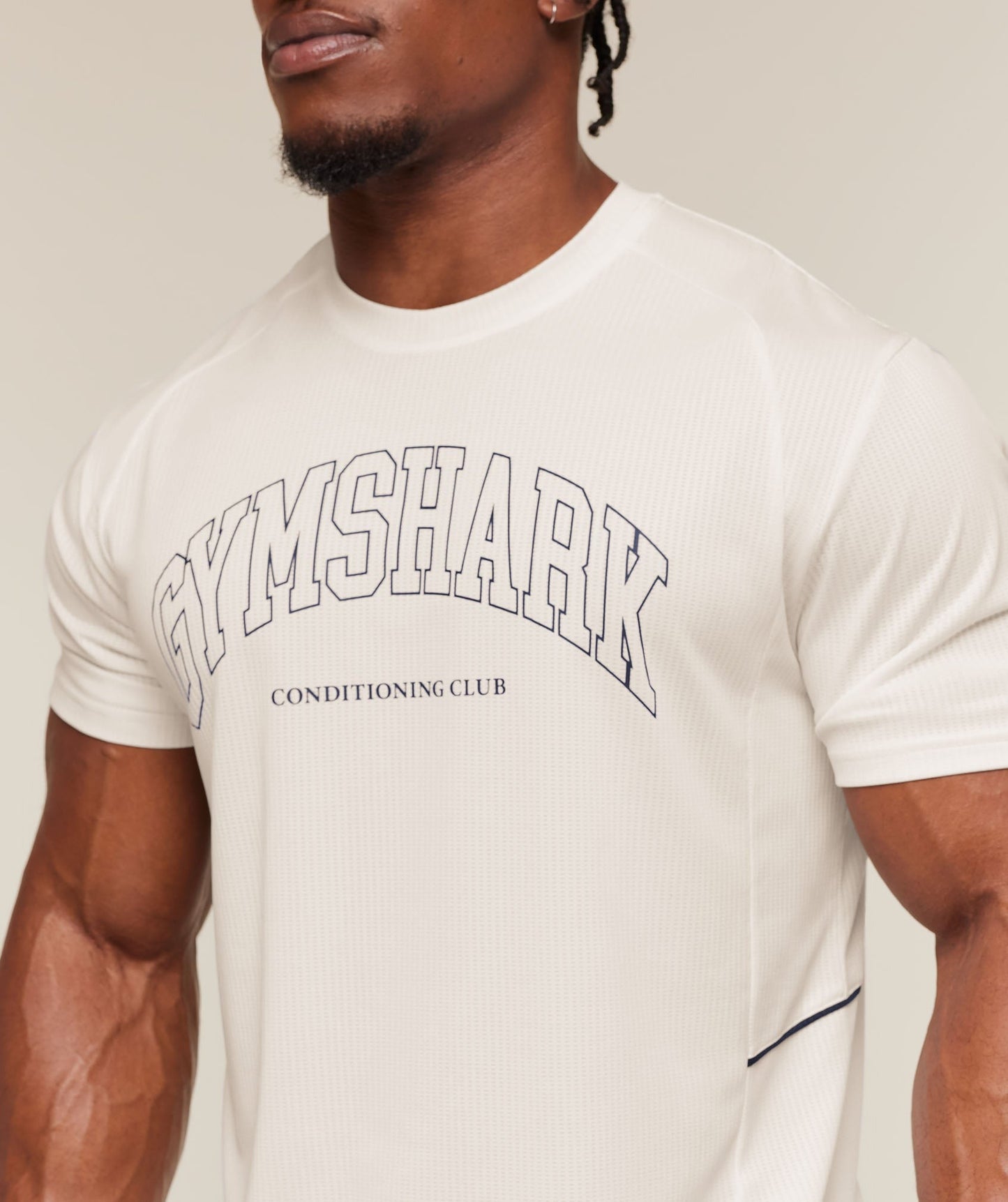Gymshark Collegiate Tech T-Shirt - Soft White