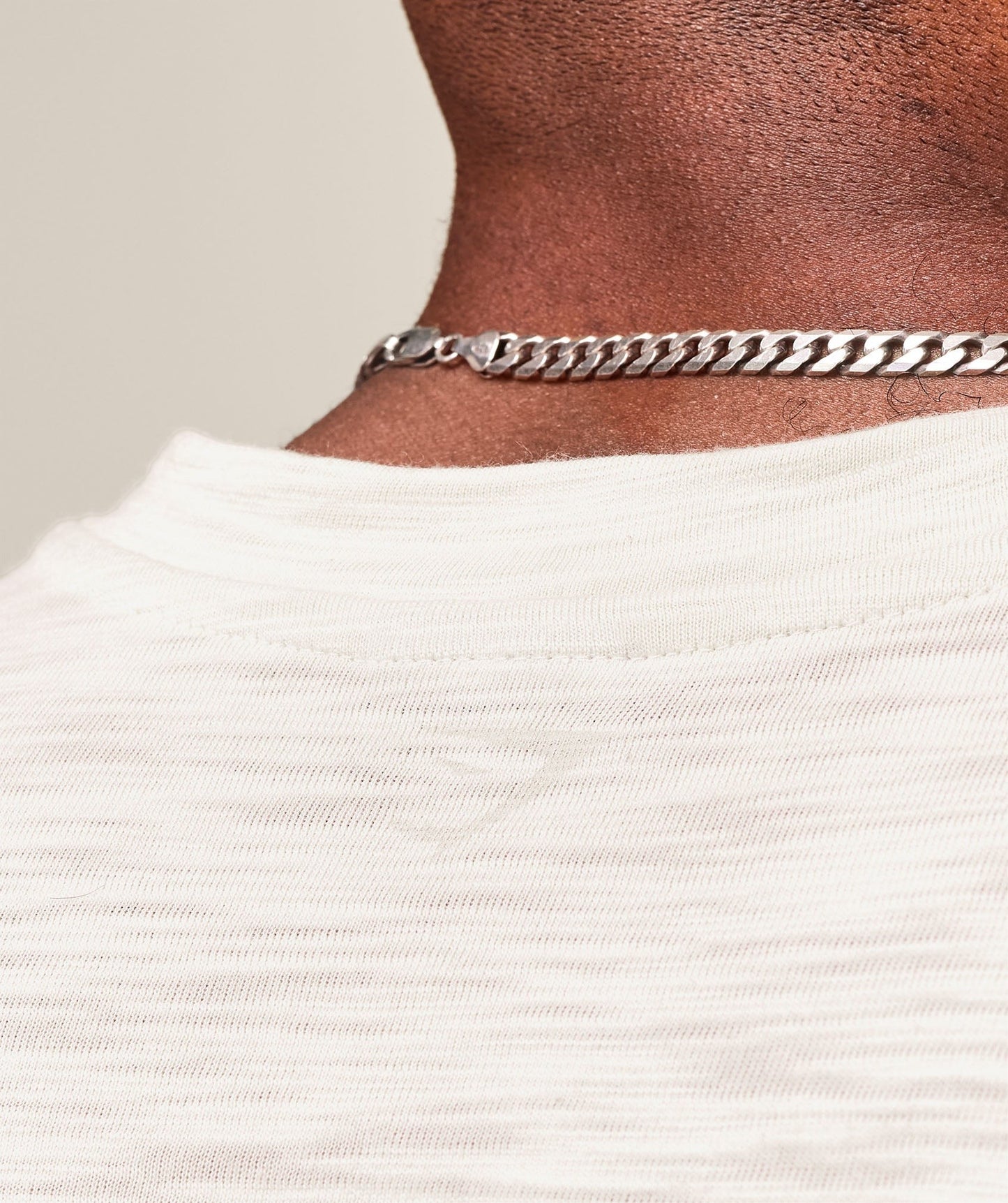 Gymshark Lightweight Slub Textured 3/4 Henley - Oat White