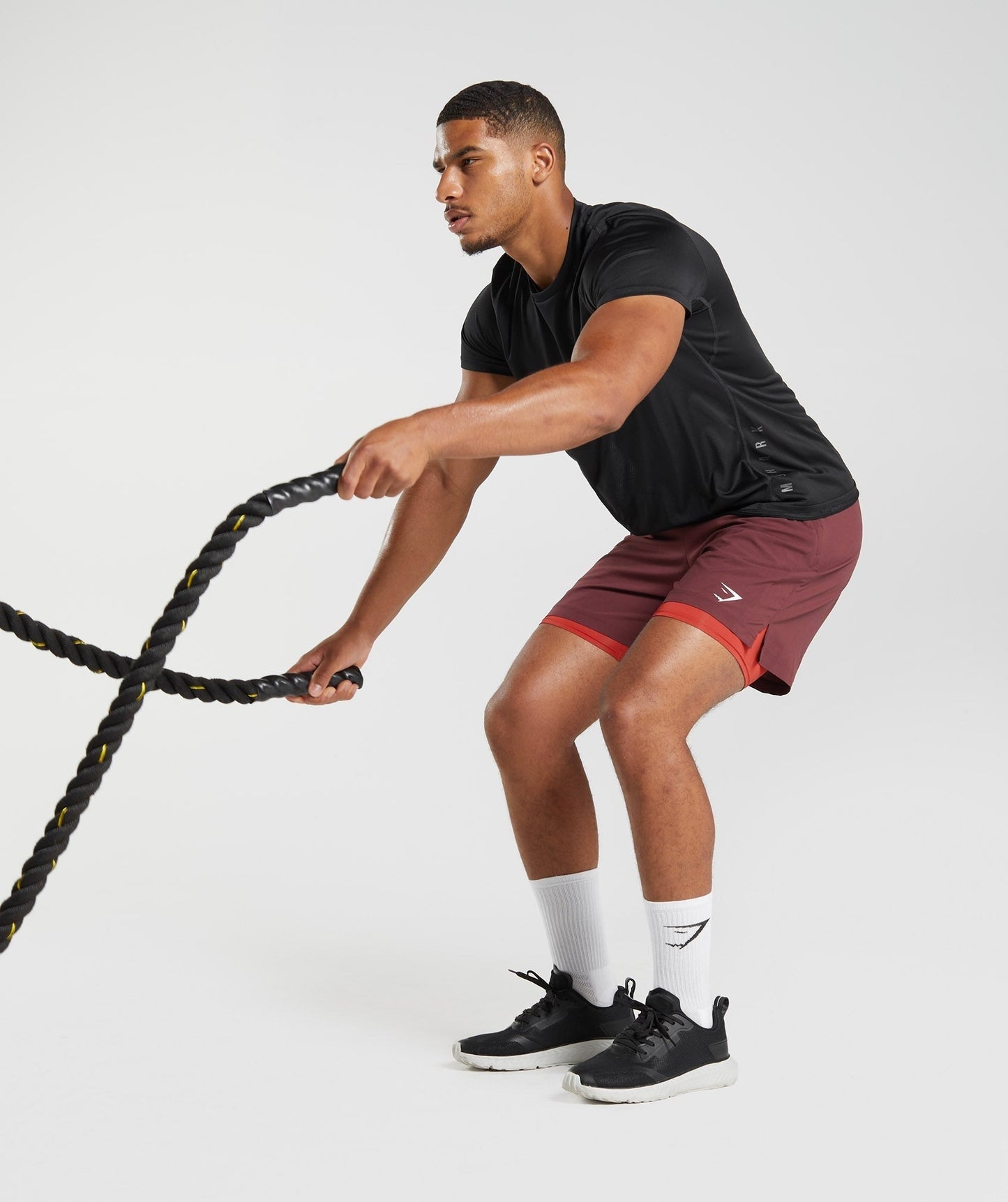 Gymshark Sport 7" 2 in 1 Short - Baked Maroon/Salsa Red