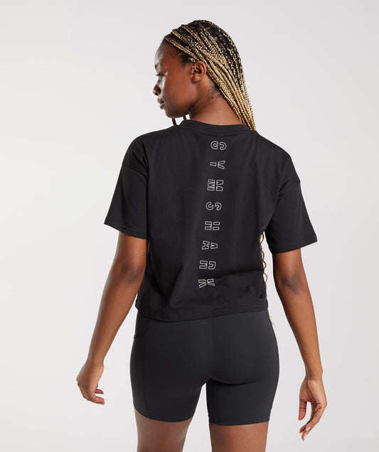 Gymshark Central Graphic Midi Tee - Black