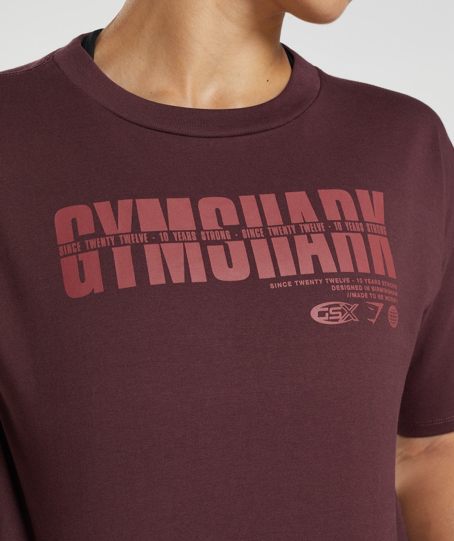 Gymshark GS10 Year Midi Top - Baked Maroon