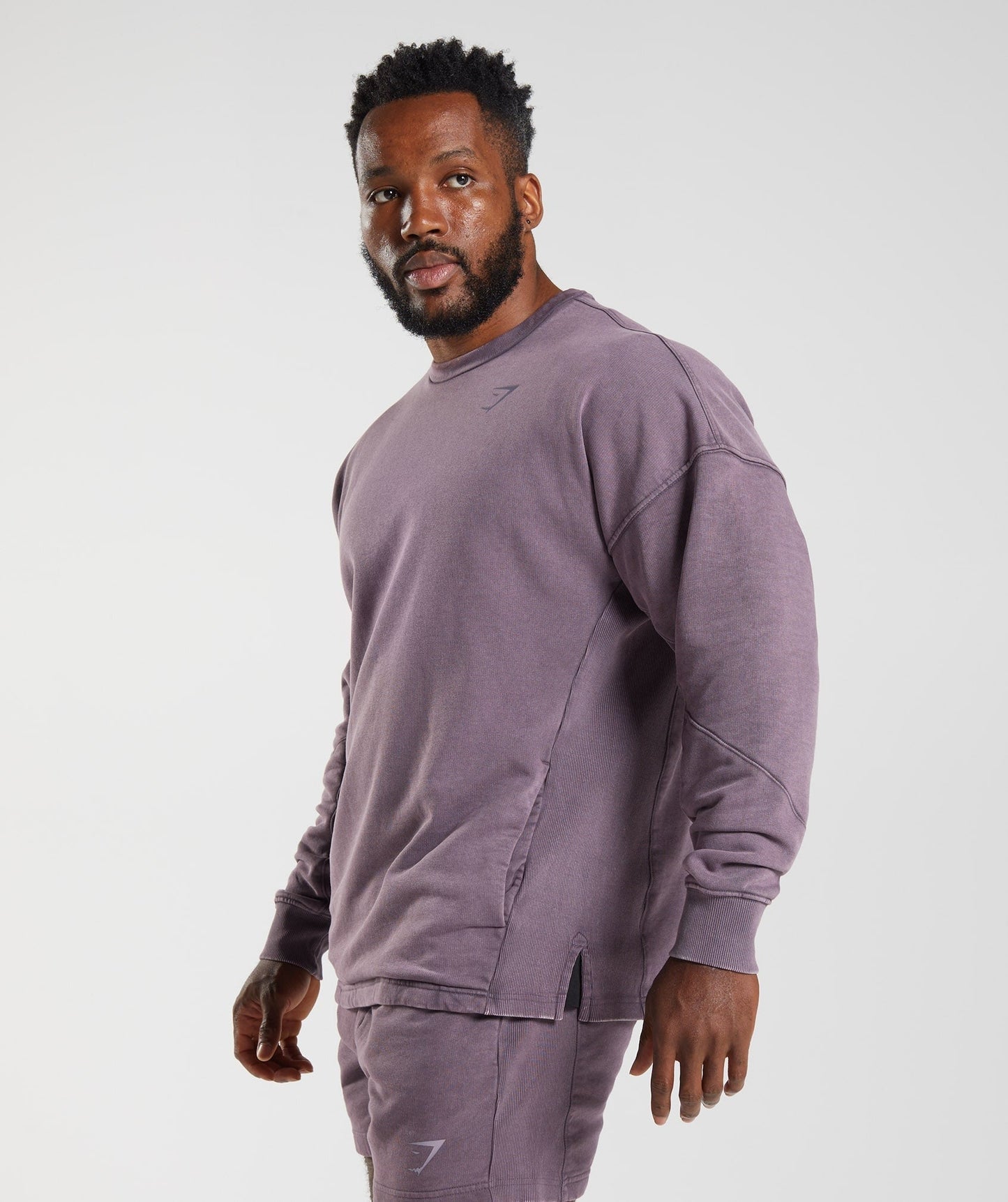 Gymshark Power Washed Crew - Musk Lilac