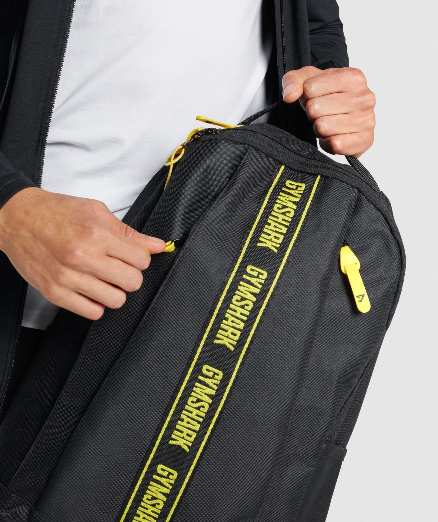 Gymshark Taped Logo Backpack - Yellow
