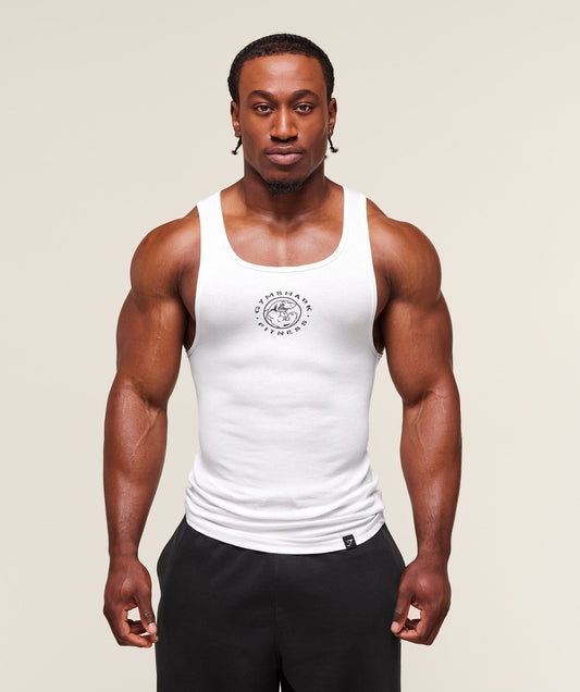 Gymshark Legacy Ribbed Tank - White