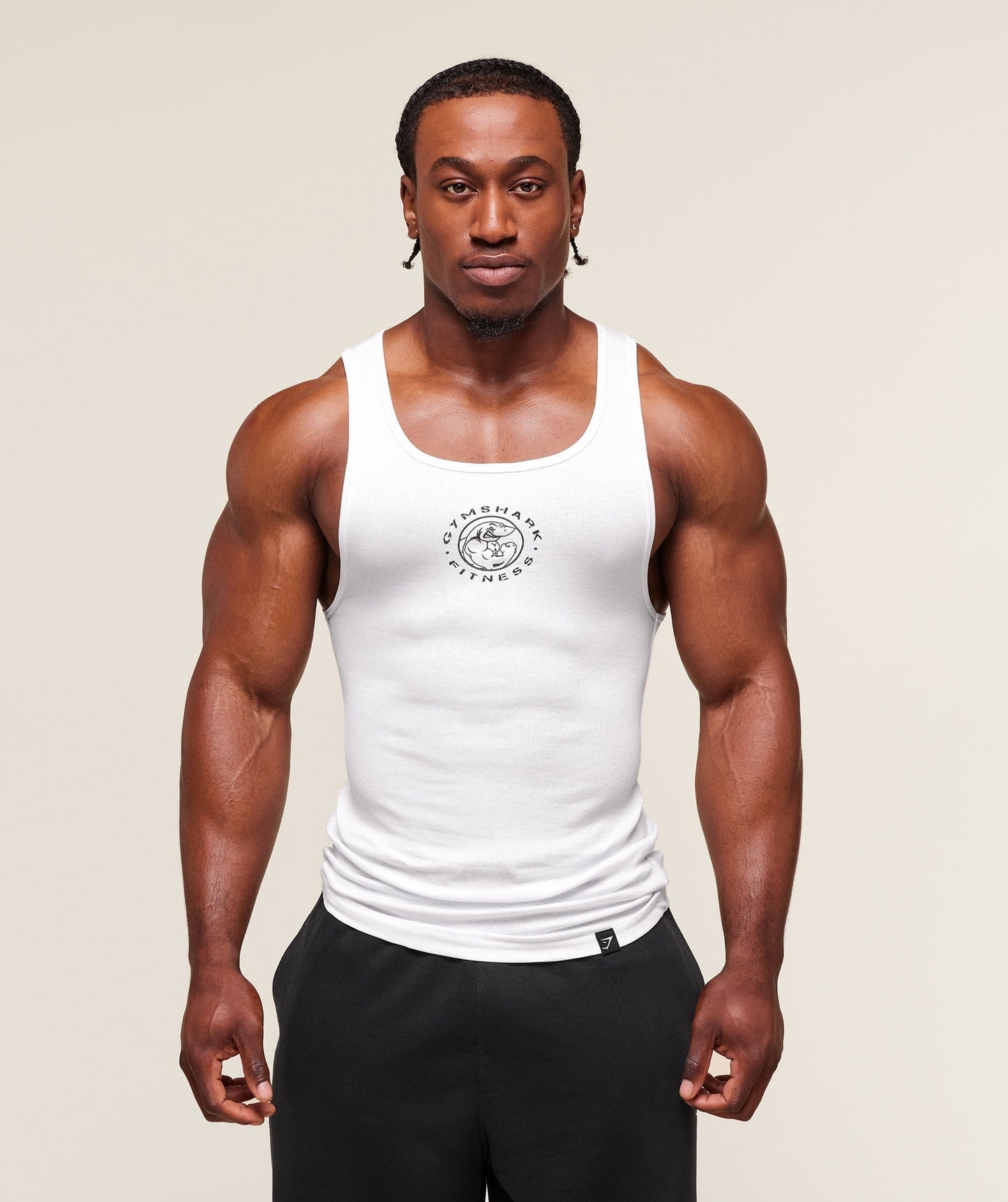Gymshark Legacy Ribbed Tank - White