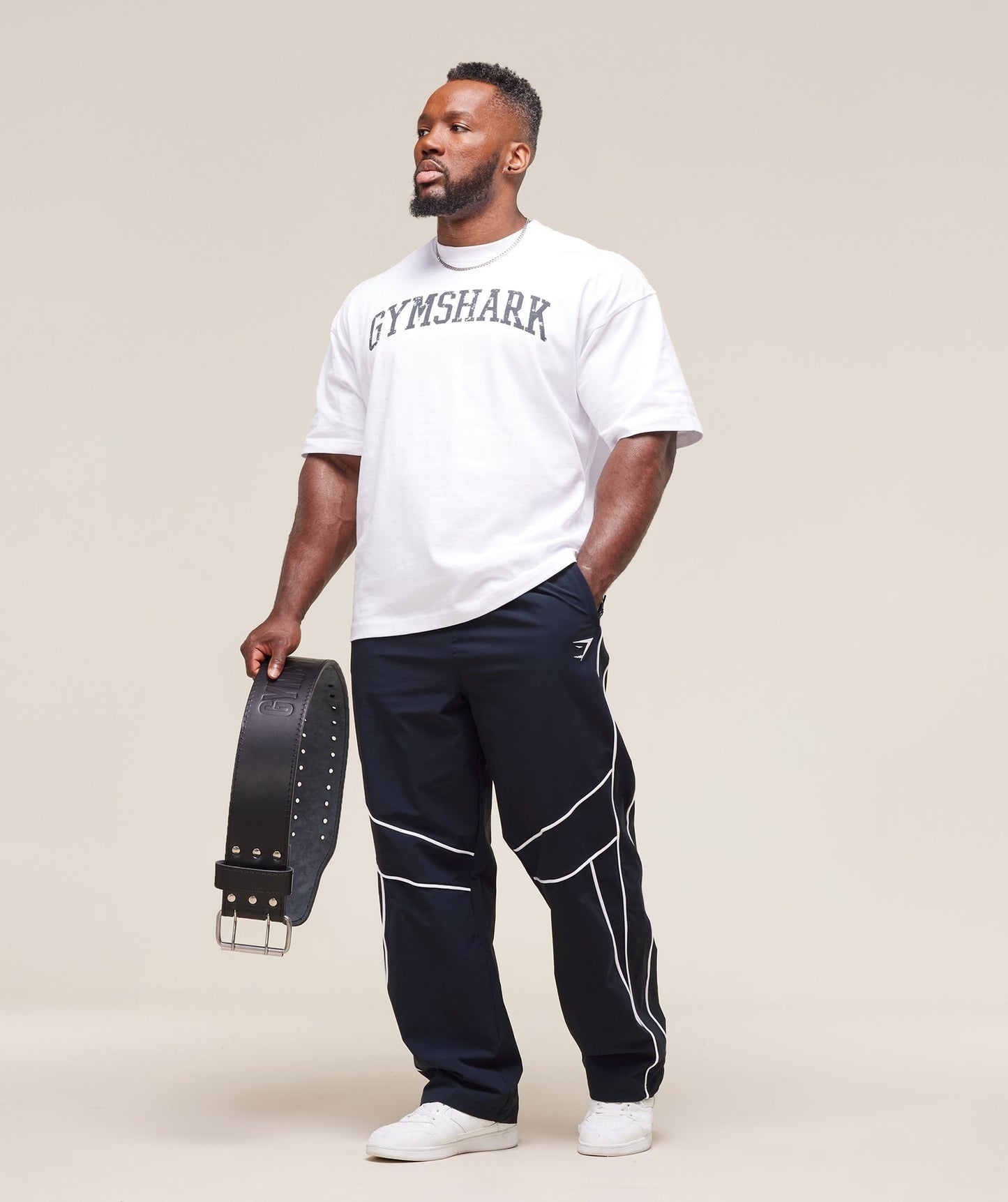 Gymshark Retro Crinkle Track Pants - Heavy Blue