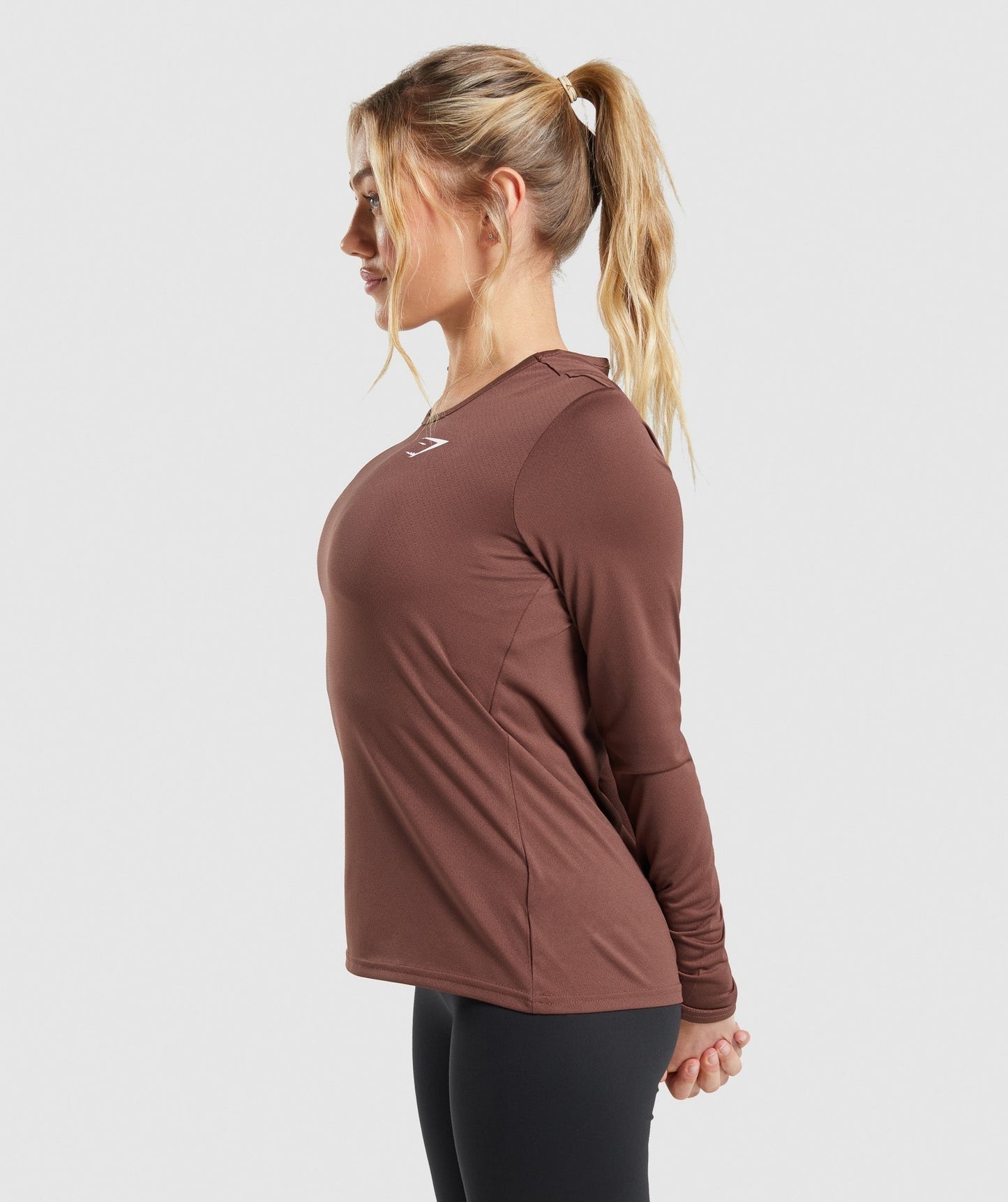Gymshark Training Long Sleeve Top - Cherry Brown