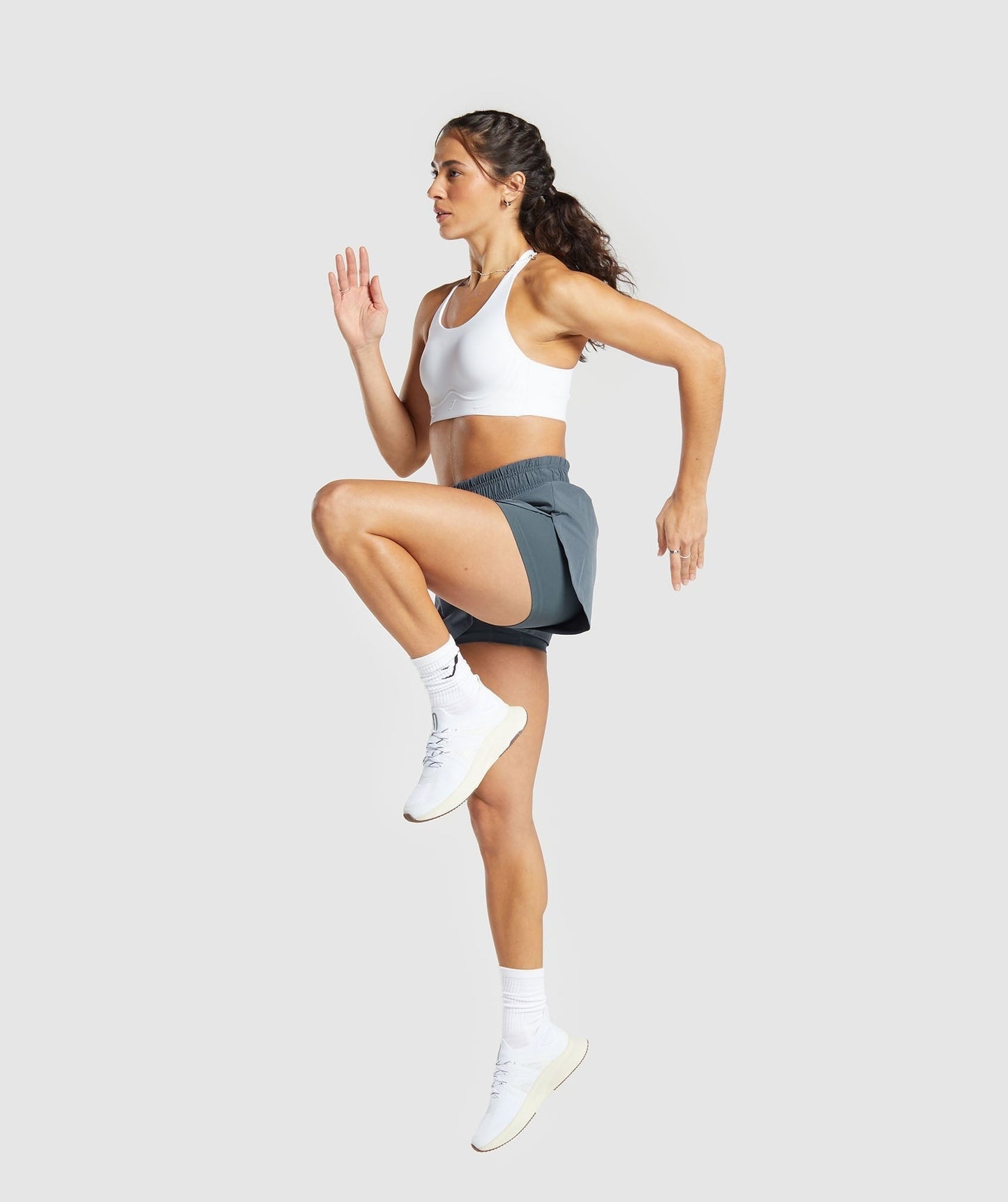 Gymshark Running 2 In 1 Shorts - Titanium Blue