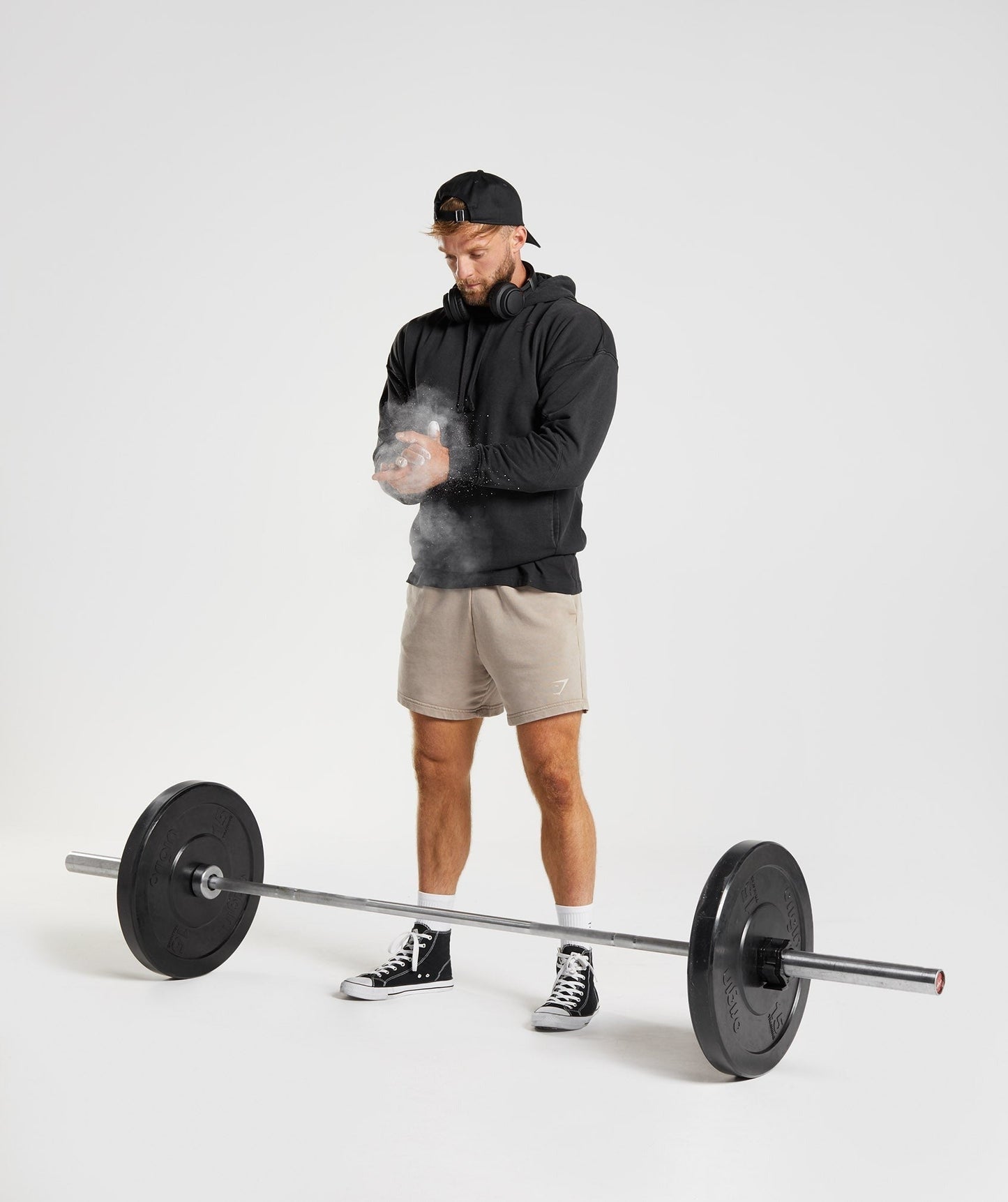 Gymshark Power Washed 5" Shorts - Cement Brown