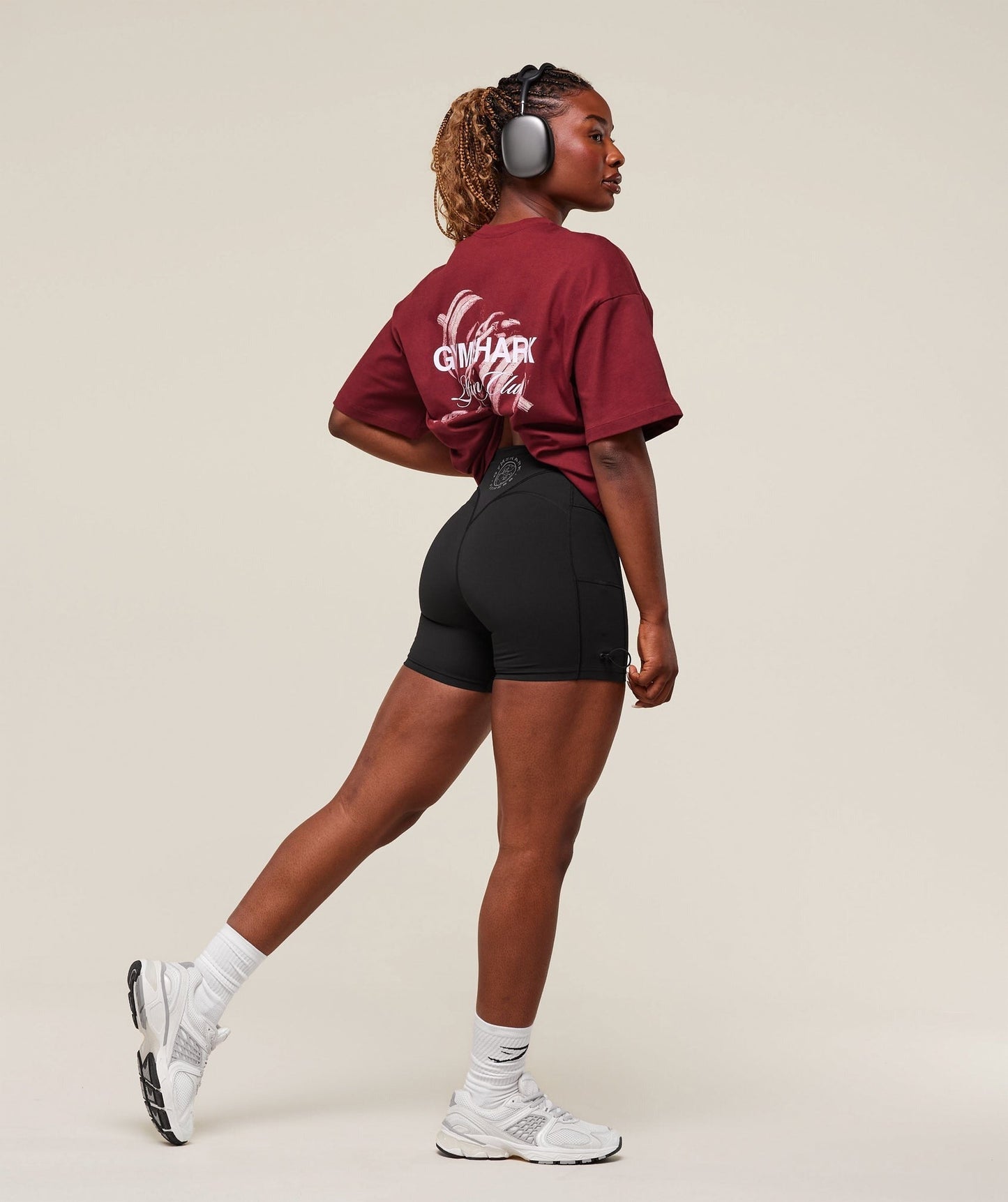 Gymshark Forged By Iron Graphic Oversized T-Shirt - Sets Red