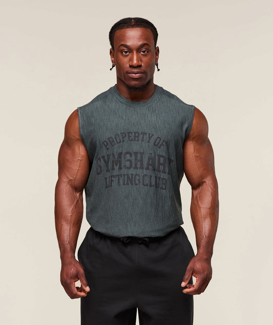 Gymshark Lightweight Slub Textured Tank - Slate Teal