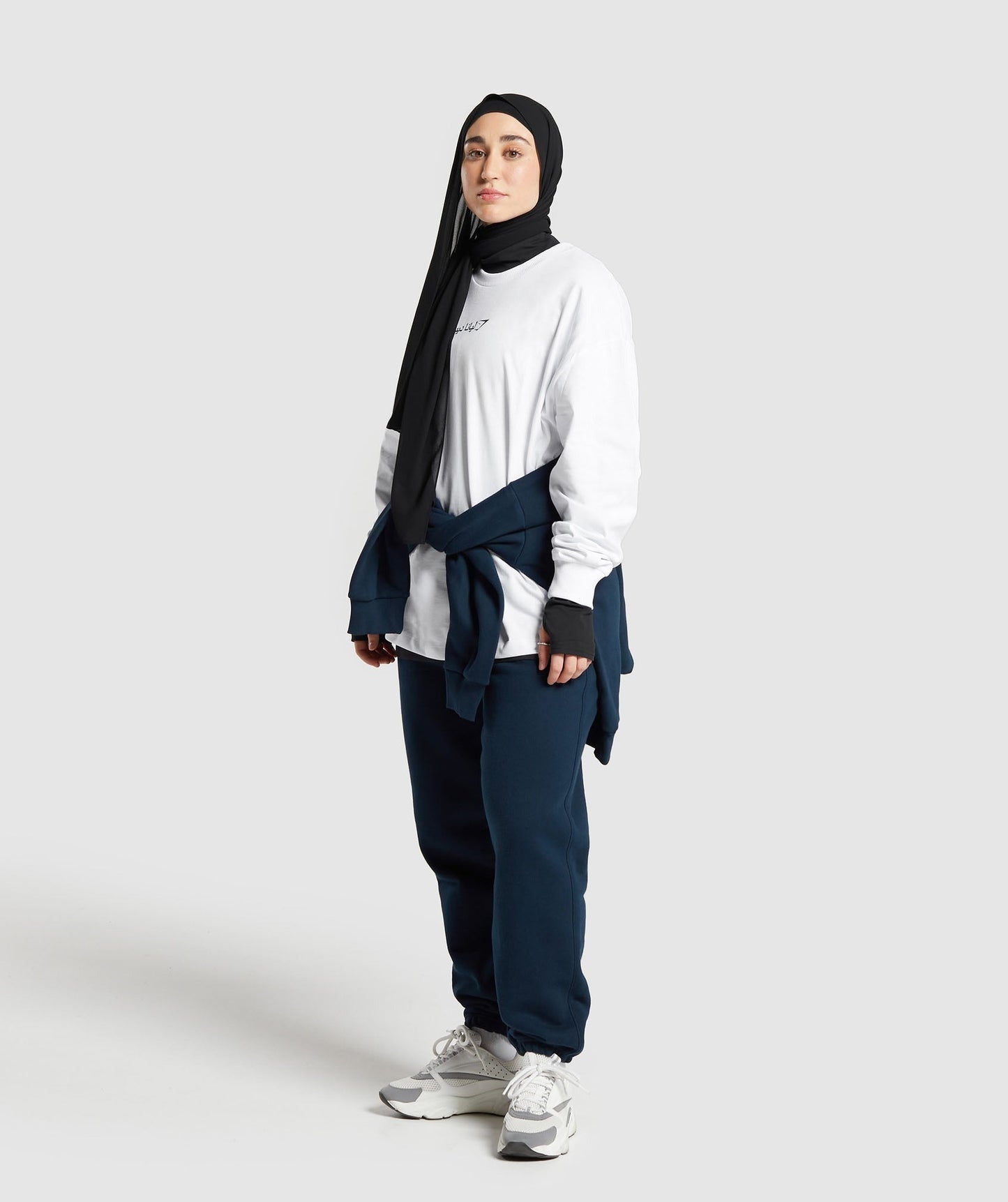 Gymshark GS X Leana Deeb Oversized Long Sleeve Top - White