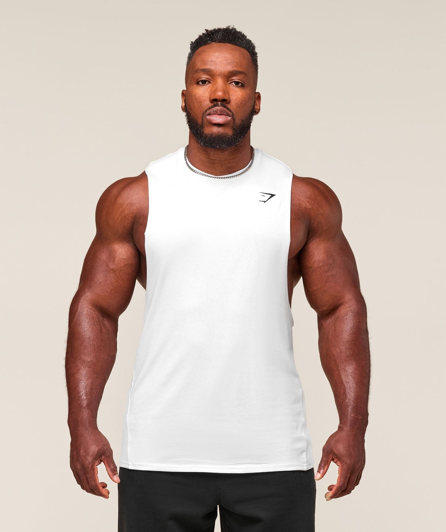 Gymshark Critical 2.0 Drop Arm Tank - White