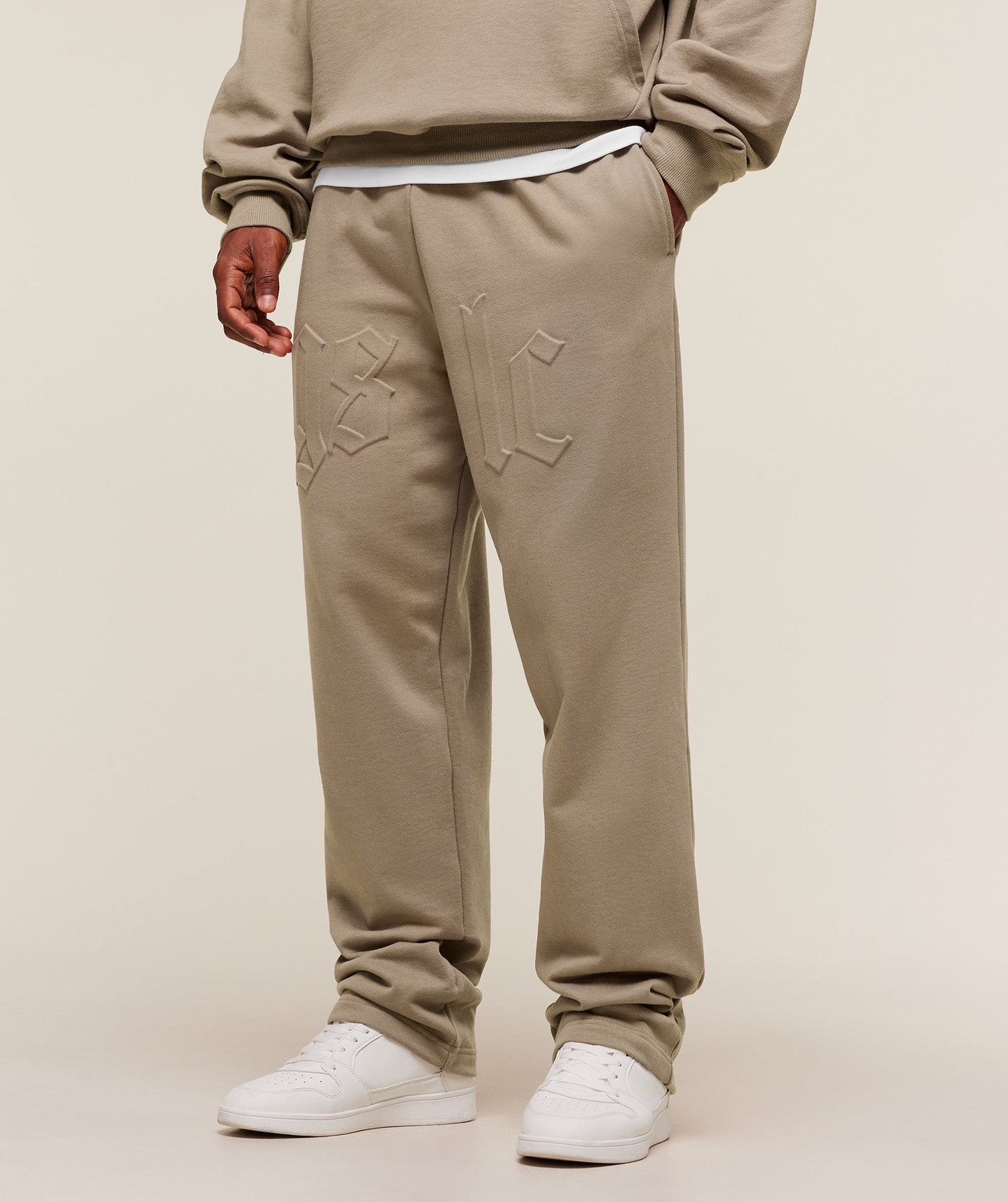 Gymshark Embossed Straight Leg Joggers - Lifestyle Brown