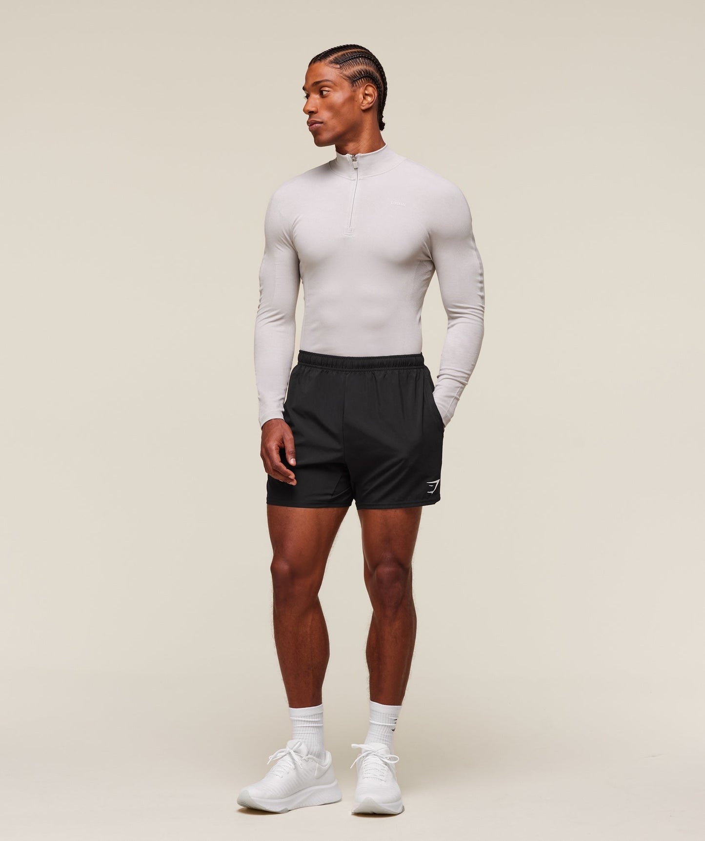 Gymshark everywear Warp Knit 1/4 Zip - Tame Grey