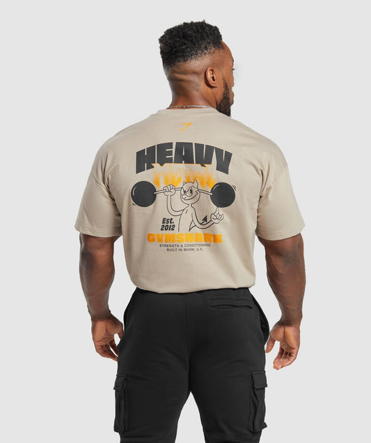 Gymshark Heavy Metal T-Shirt - Brown