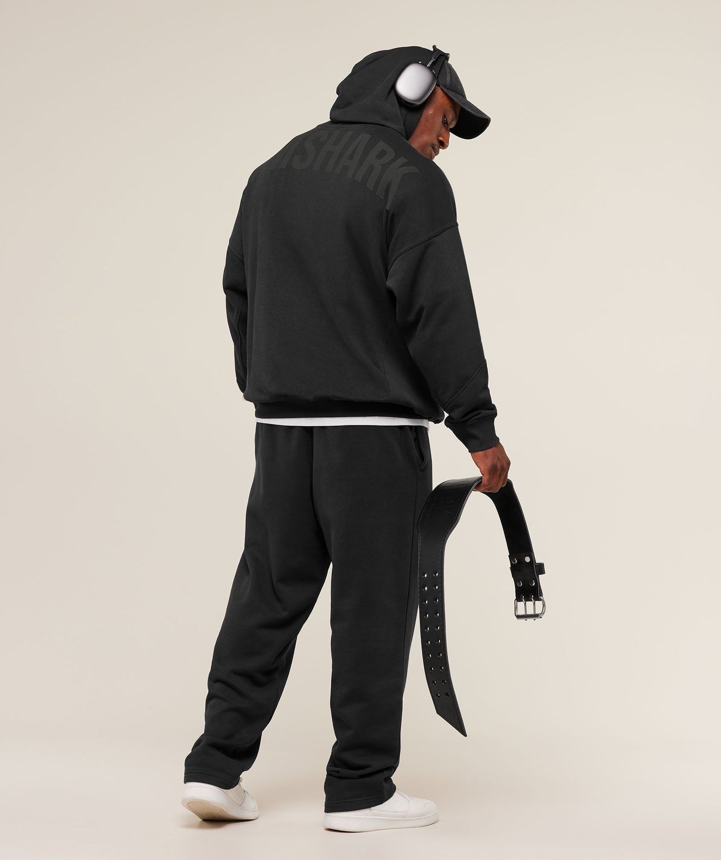 Gymshark Power Oversized Hoodie - Black/Asphalt Grey
