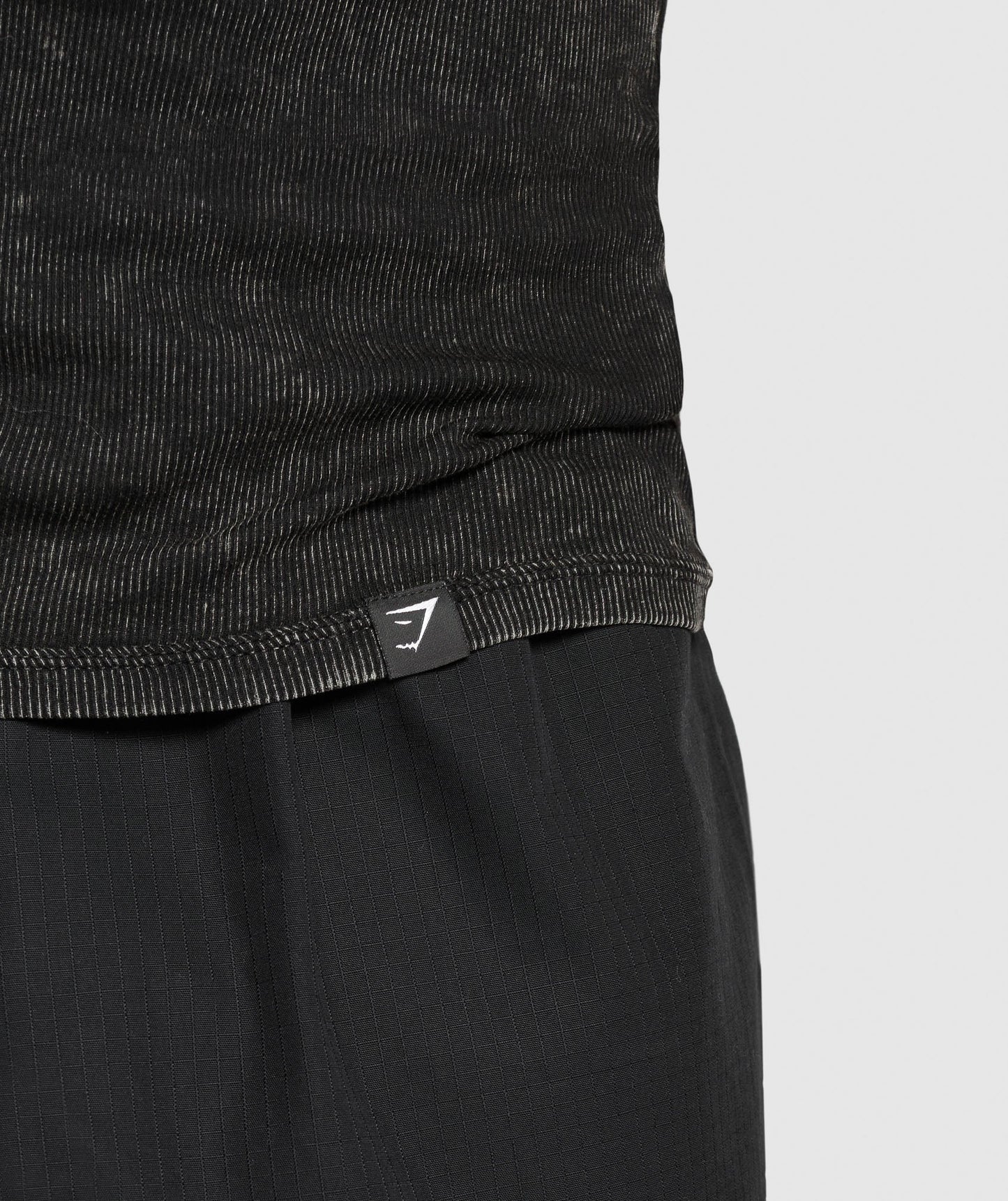 Gymshark Washed Ribbed Tank 1PK - Black/Gel Bleach Wash