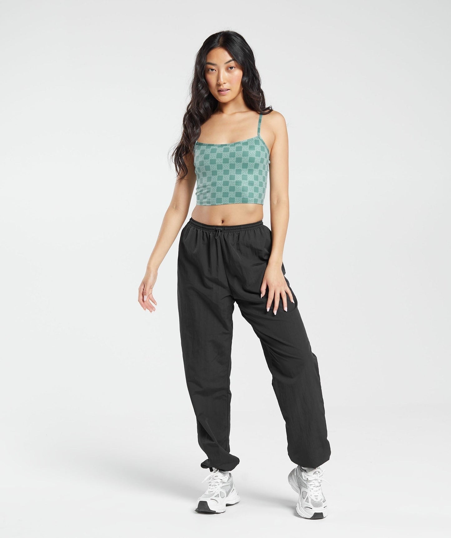 Gymshark Monogram Crop Cami Tank - Frost Teal