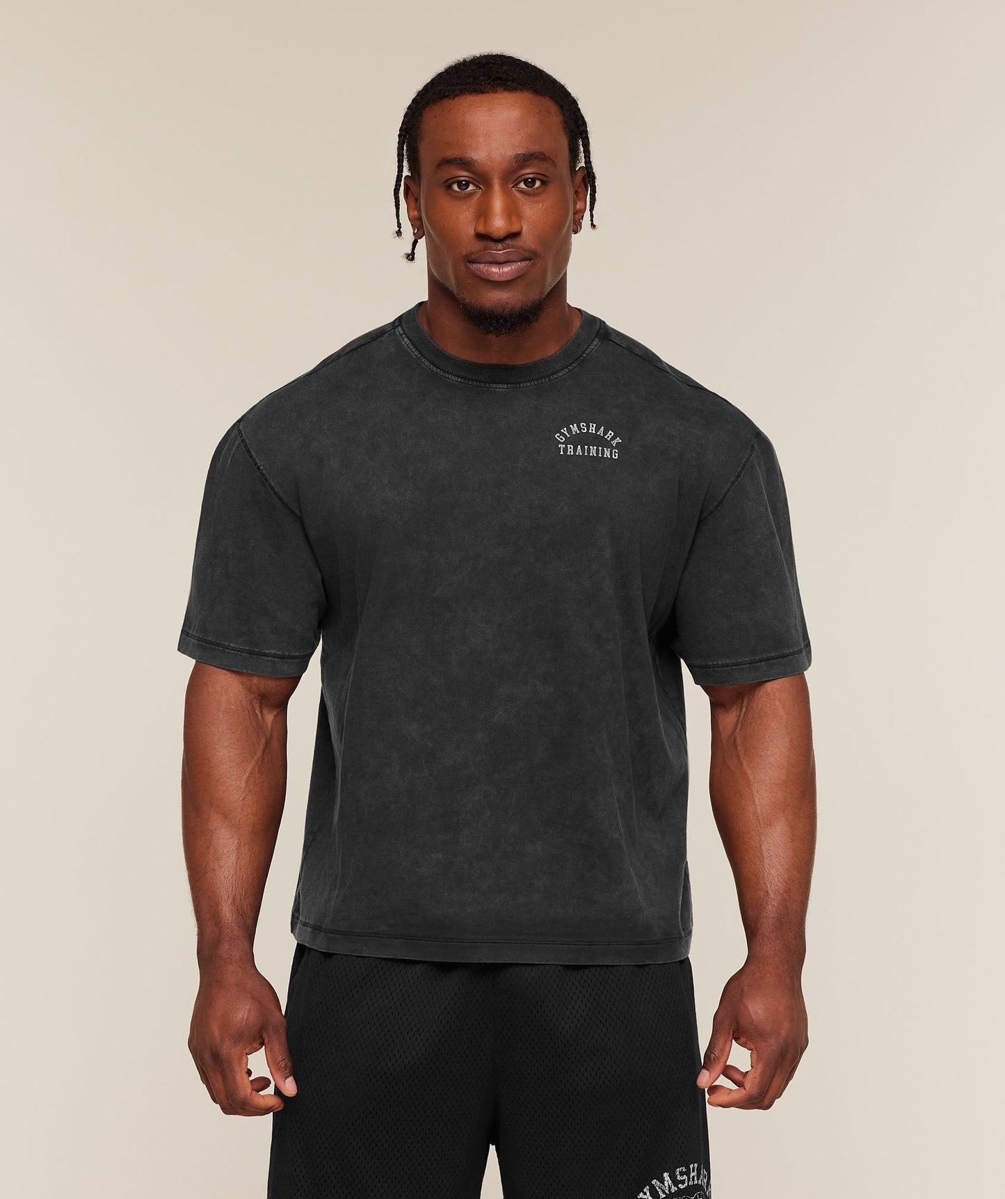 Gymshark Retro Collegiate T-Shirt - Black