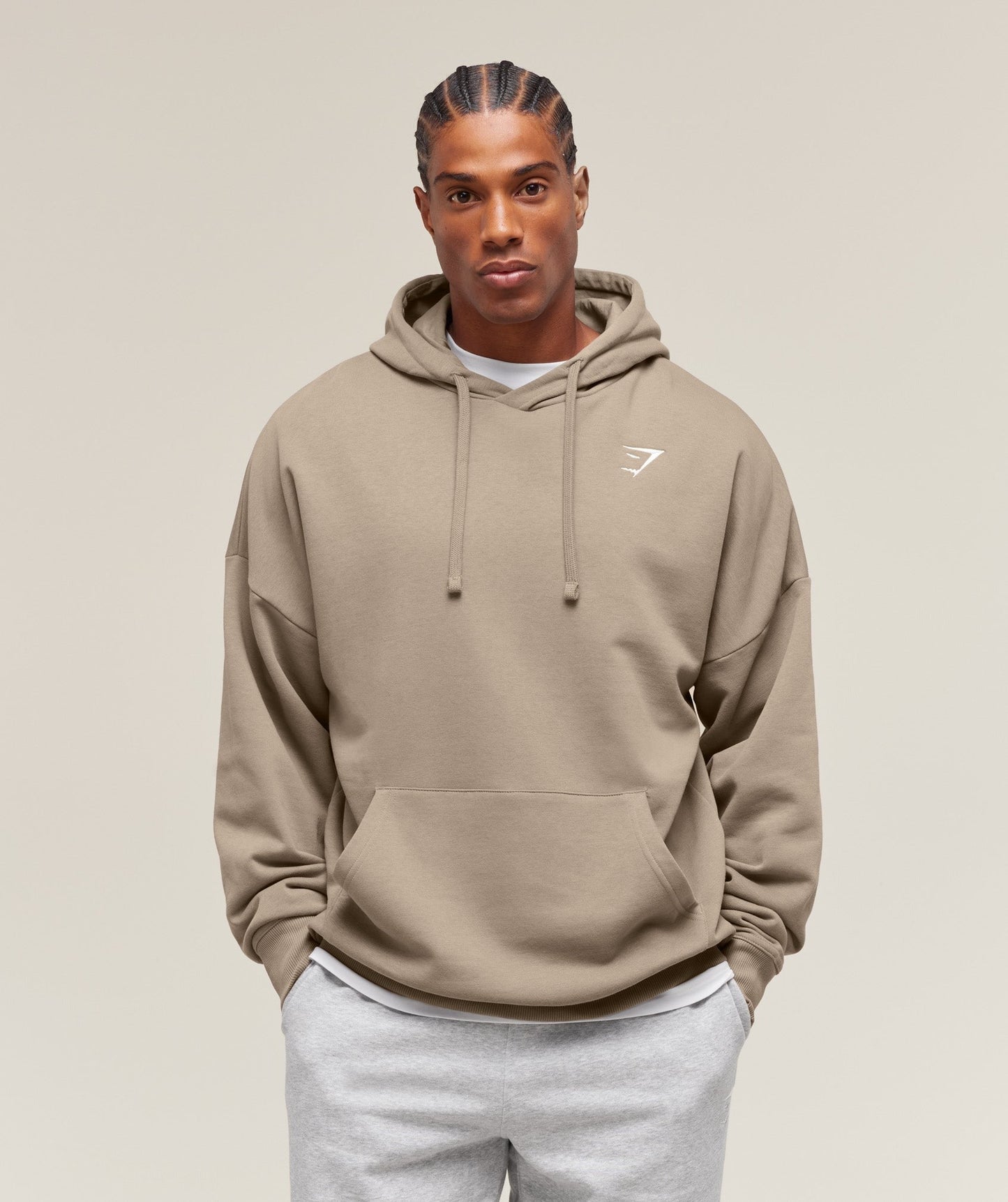 Gymshark Crest Oversized Hoodie - Lifestyle Brown