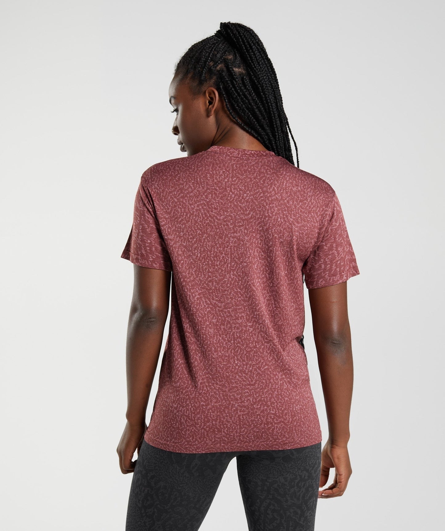 Gymshark Adapt Animal Seamless T-Shirt - Reef | Cherry Brown