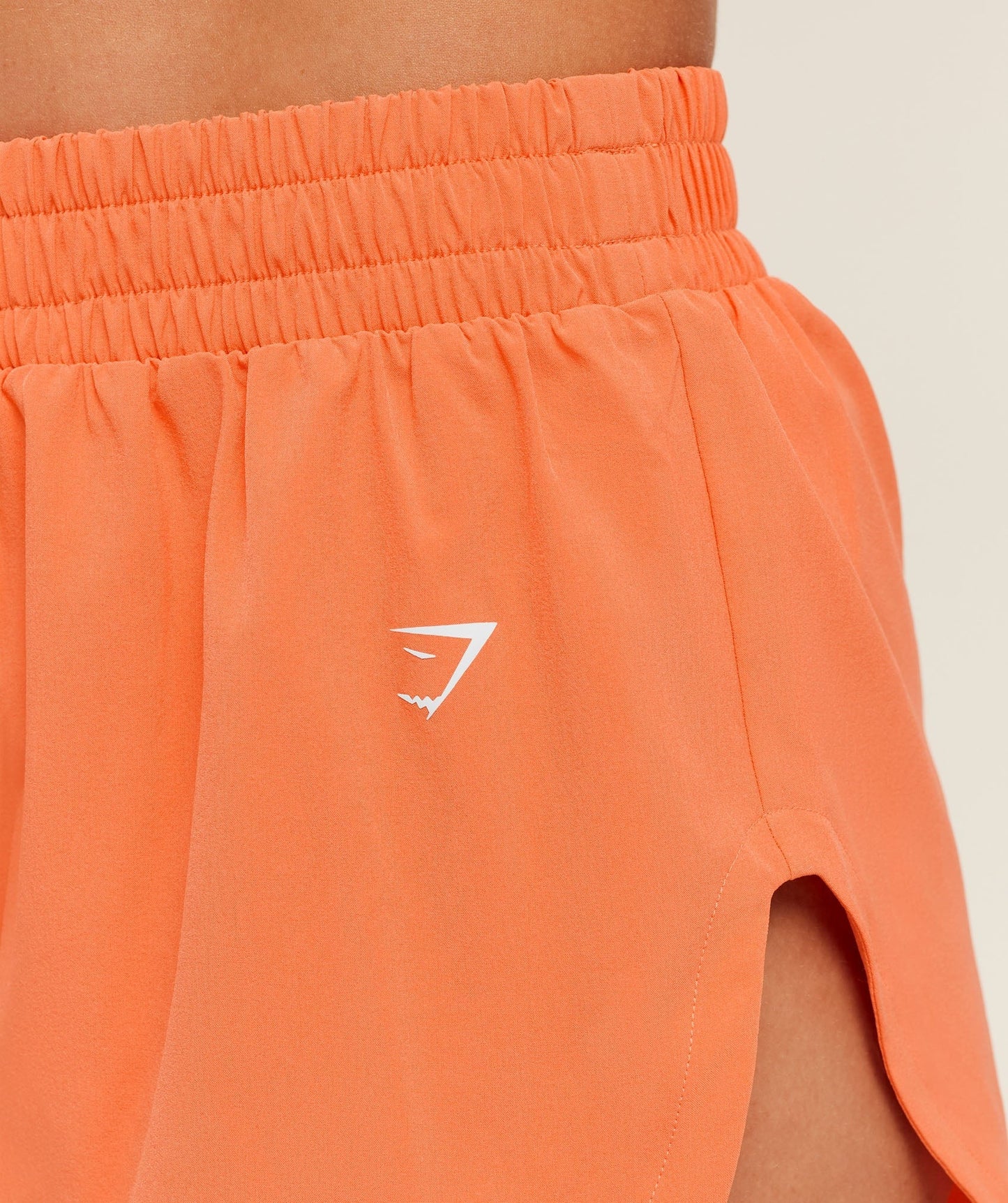 Gymshark Interval High Leg Shorts - Dayglow Peach