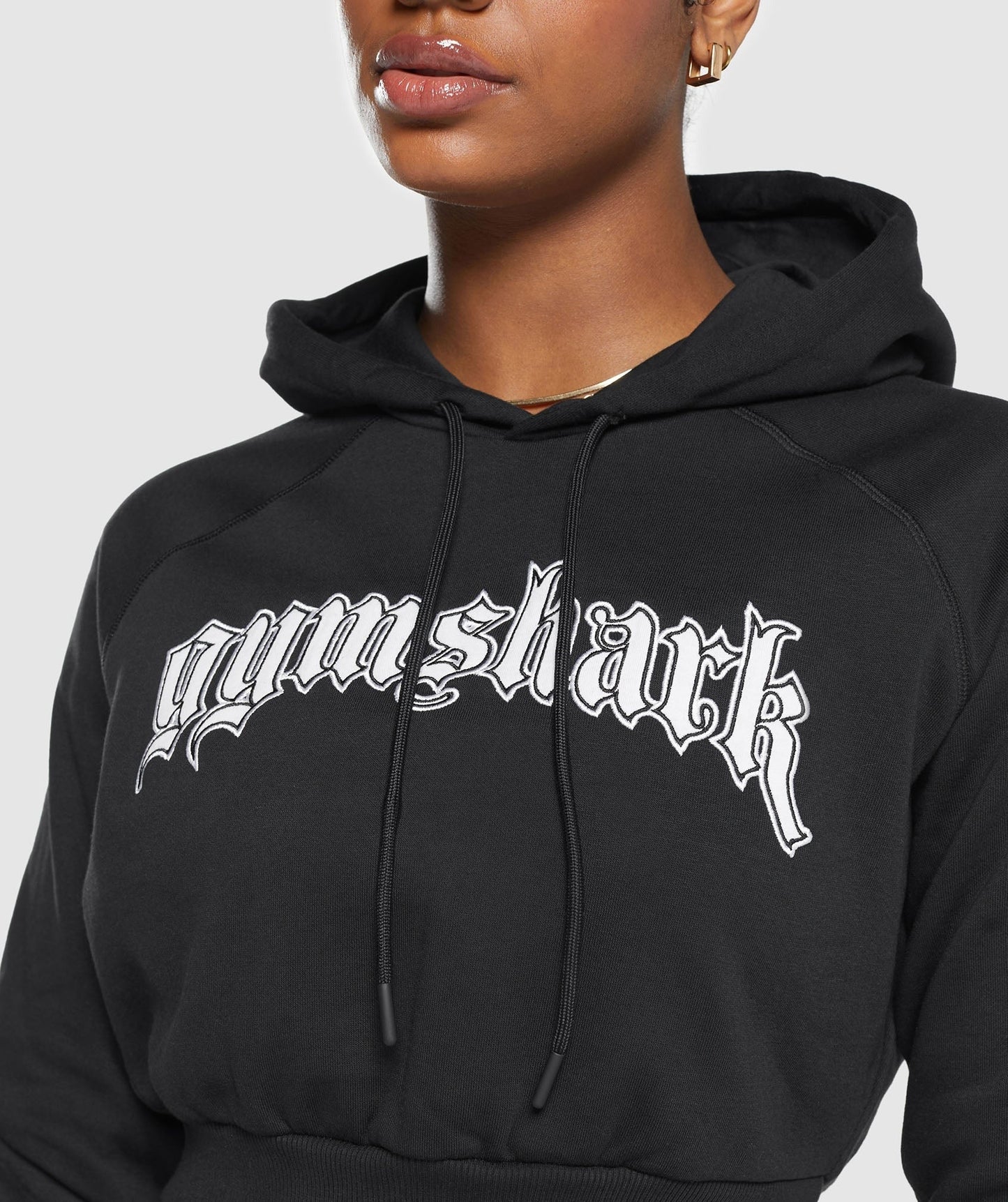 Gymshark Heavy Flex Cropped Hoodie - Black