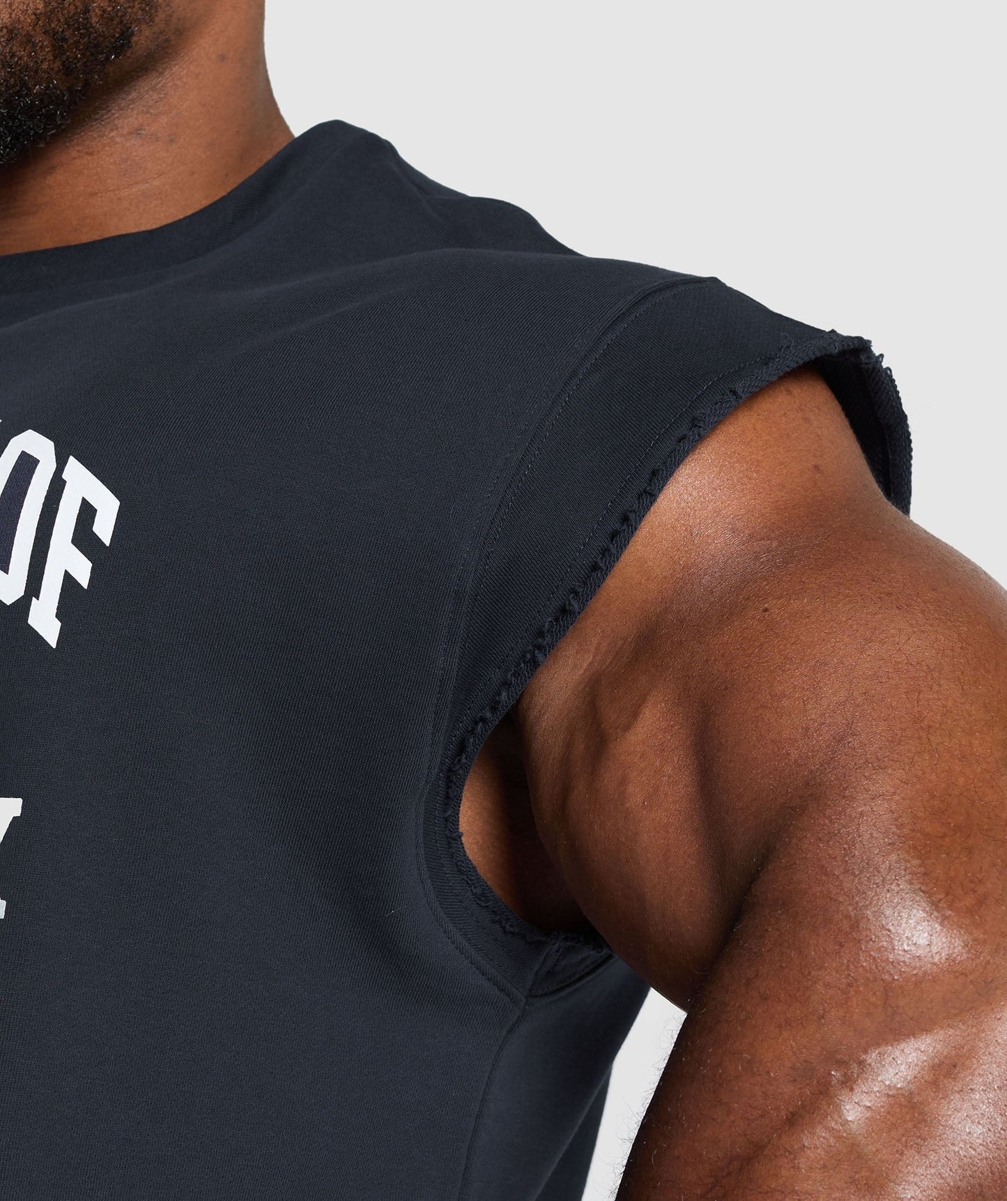 Gymshark Graphic Cut Off T-Shirt - Heavy Blue