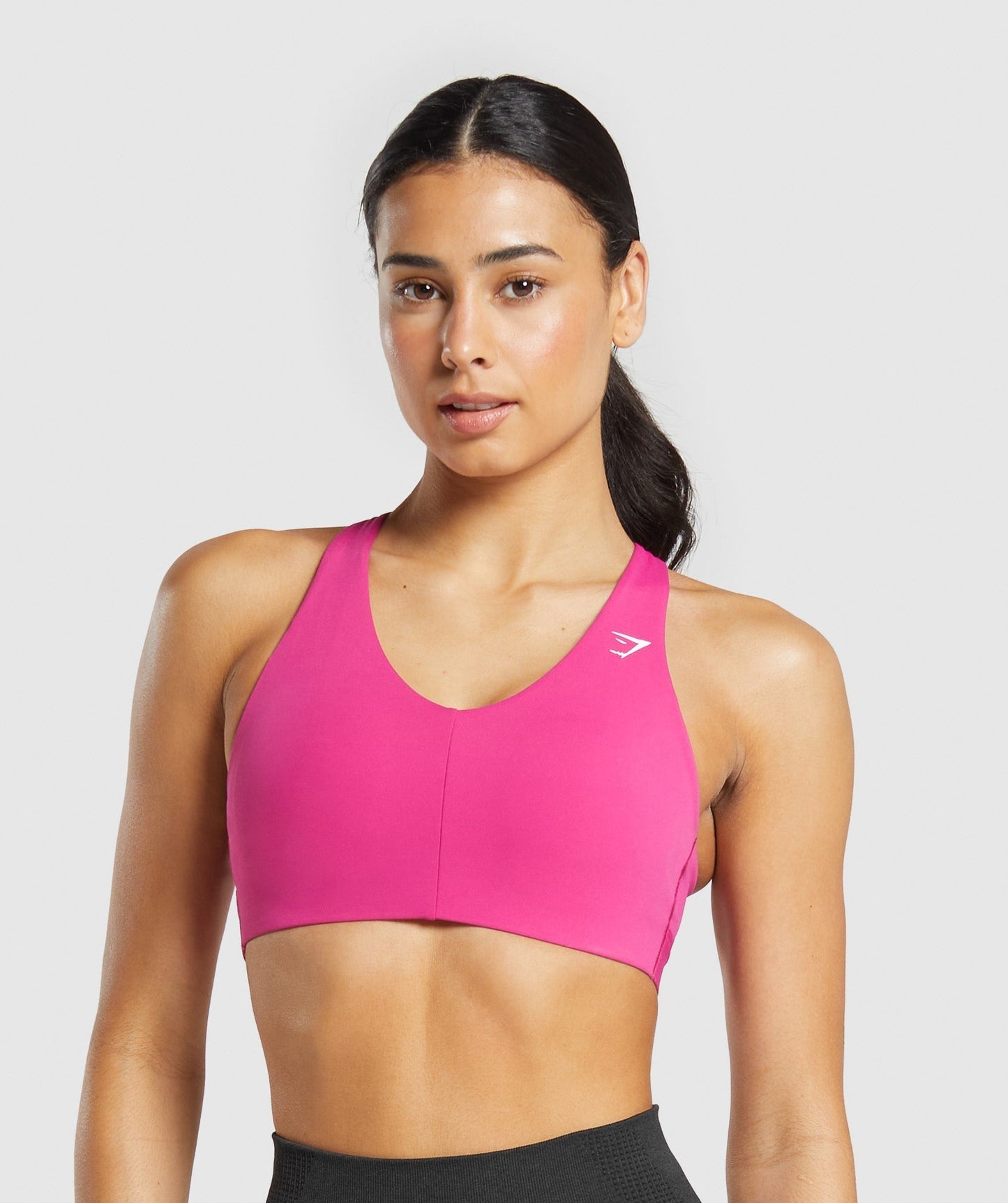 Gymshark Strappy Back Medium Support Sports Bra - Winning Pink