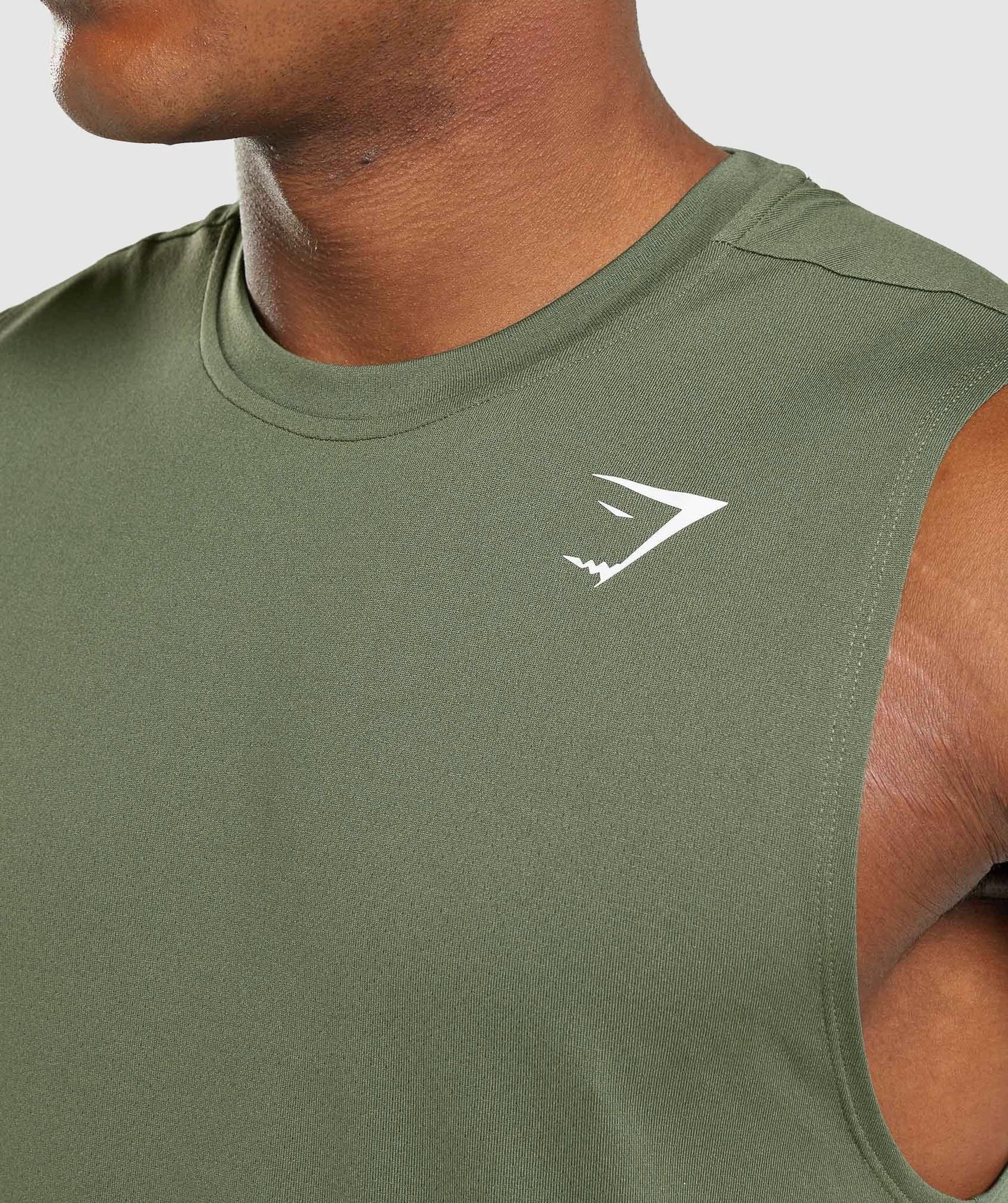 Gymshark Arrival Sleeveless Tee - Core Olive