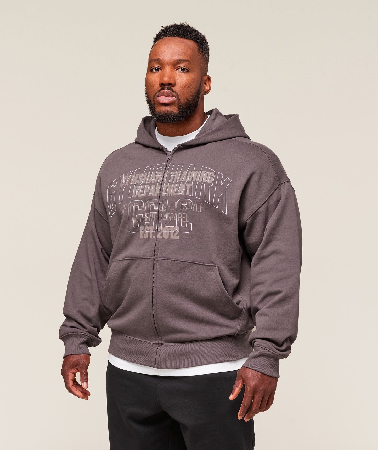 Gymshark Authentic Apparel Zip Up Hoodie - Brushed Purple