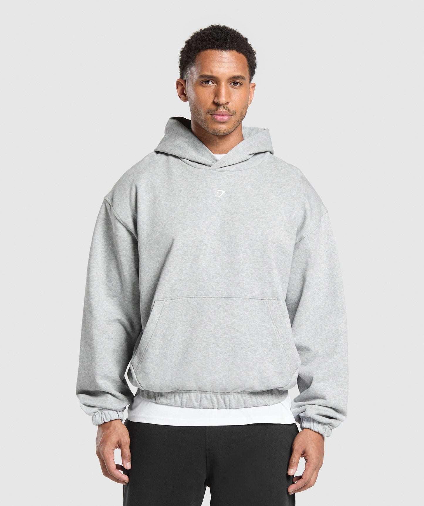 Gymshark Rest Day Essentials Hoodie - Light Grey Core Marl