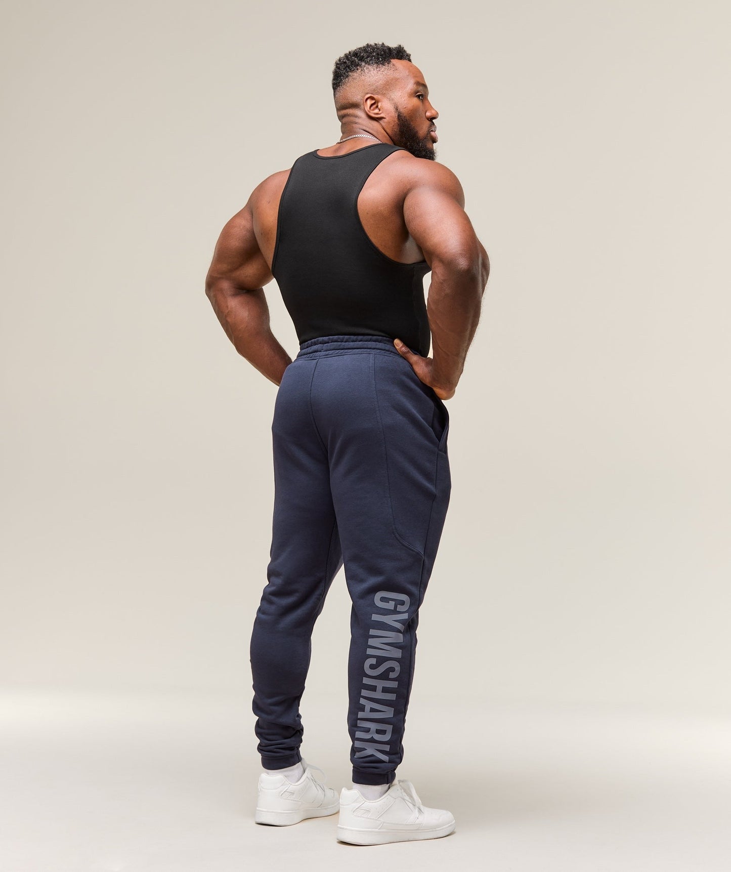 Gymshark Power Wordmark Joggers - Heavy Blue