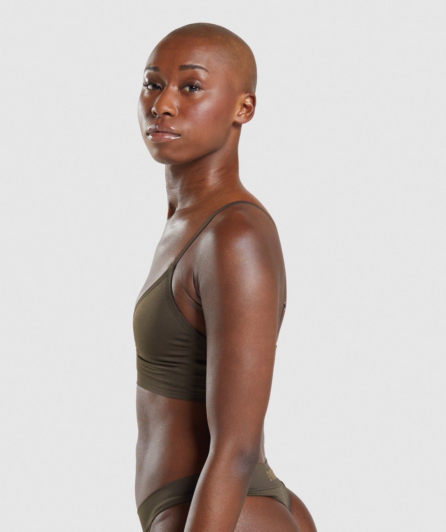 Gymshark Seamless Low Neck Bralette - Espresso Brown