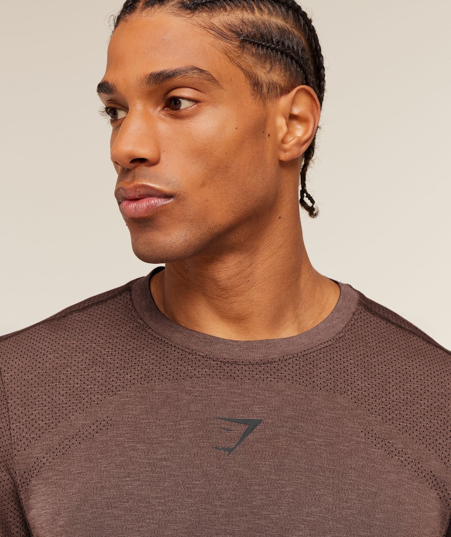 Gymshark Lightweight Seamless T-Shirt - Soft Brown/Marl