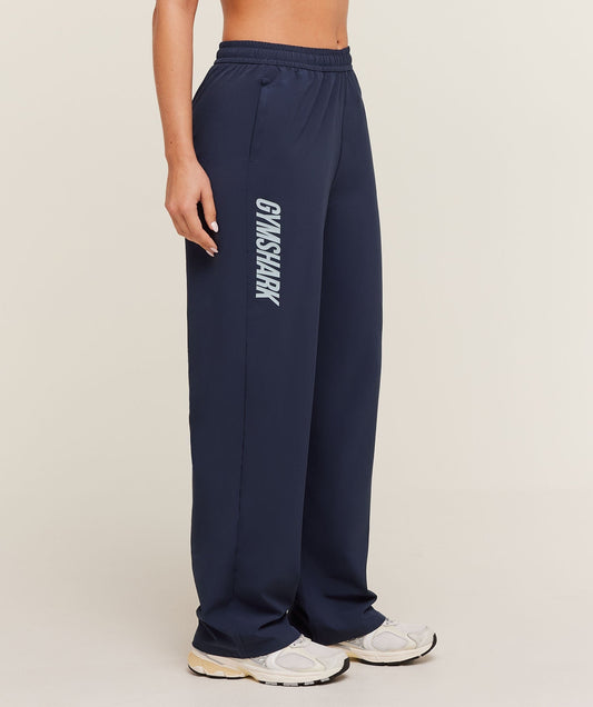Gymshark Woven Track Straight Leg Pants - Heavy Blue