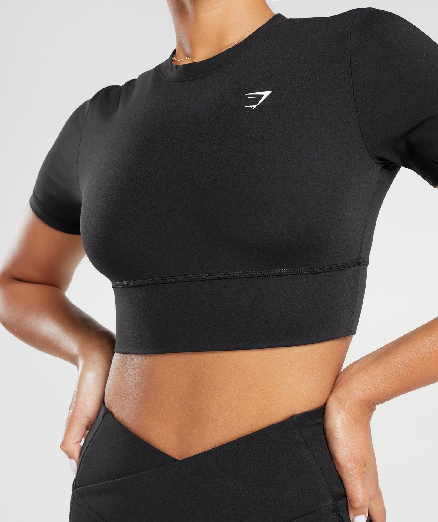 Gymshark Crossover Crop Top - Black