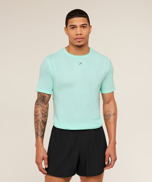 Gymshark Seamless Running T-Shirt - Pop Turquoise