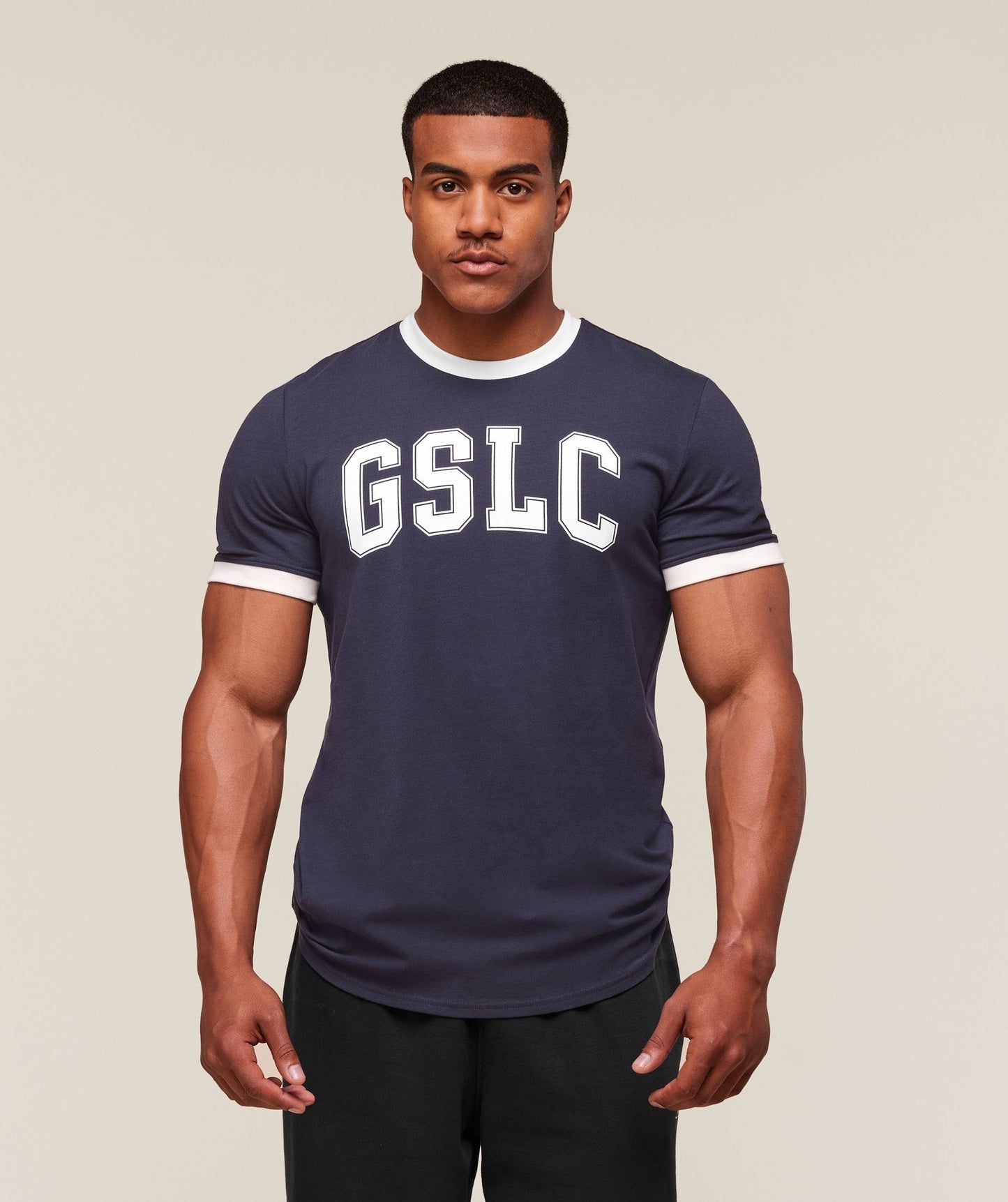 Gymshark GSLC Ringer T-Shirt - Heavy Blue